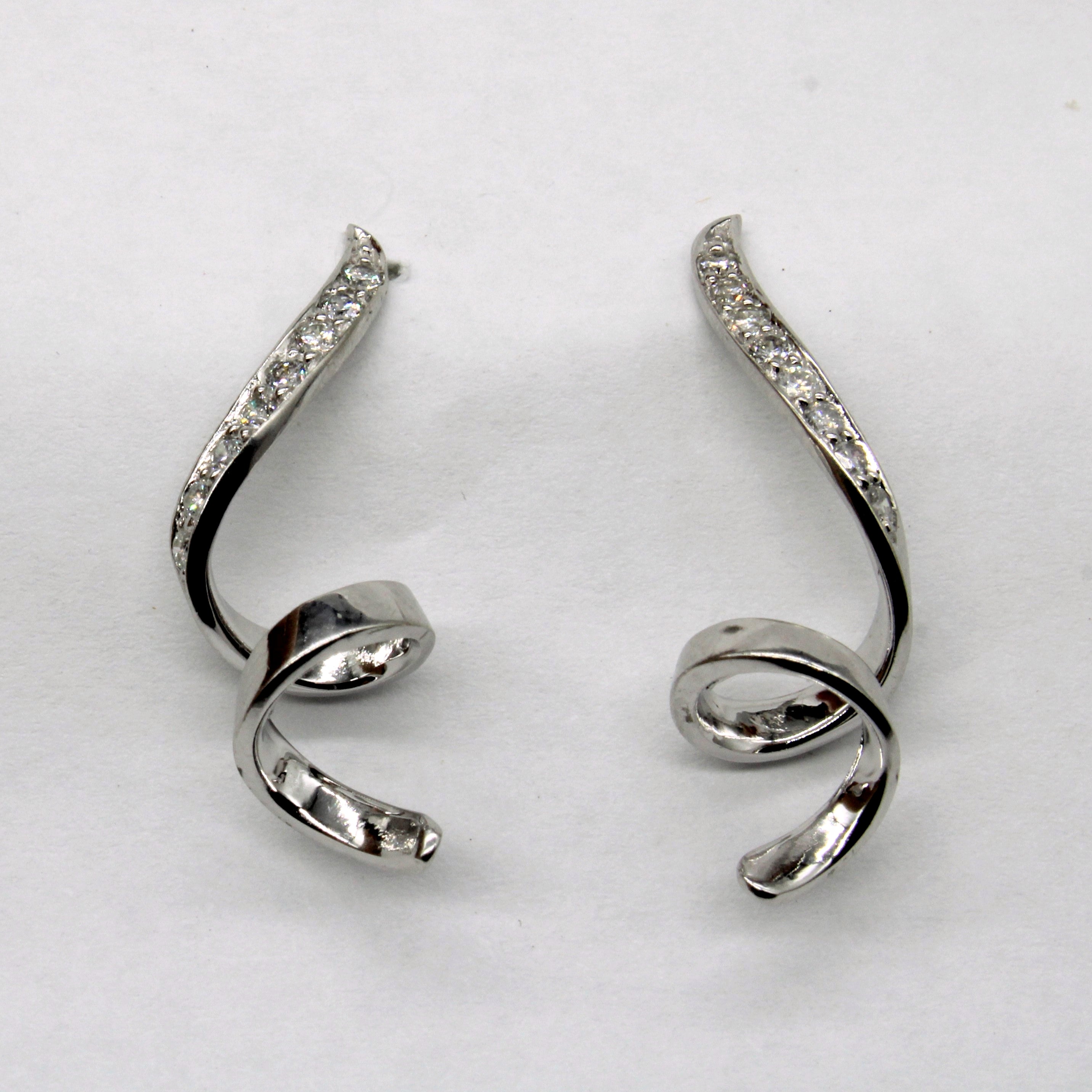 Diamond Spiral Earrings | 0.12ctw |