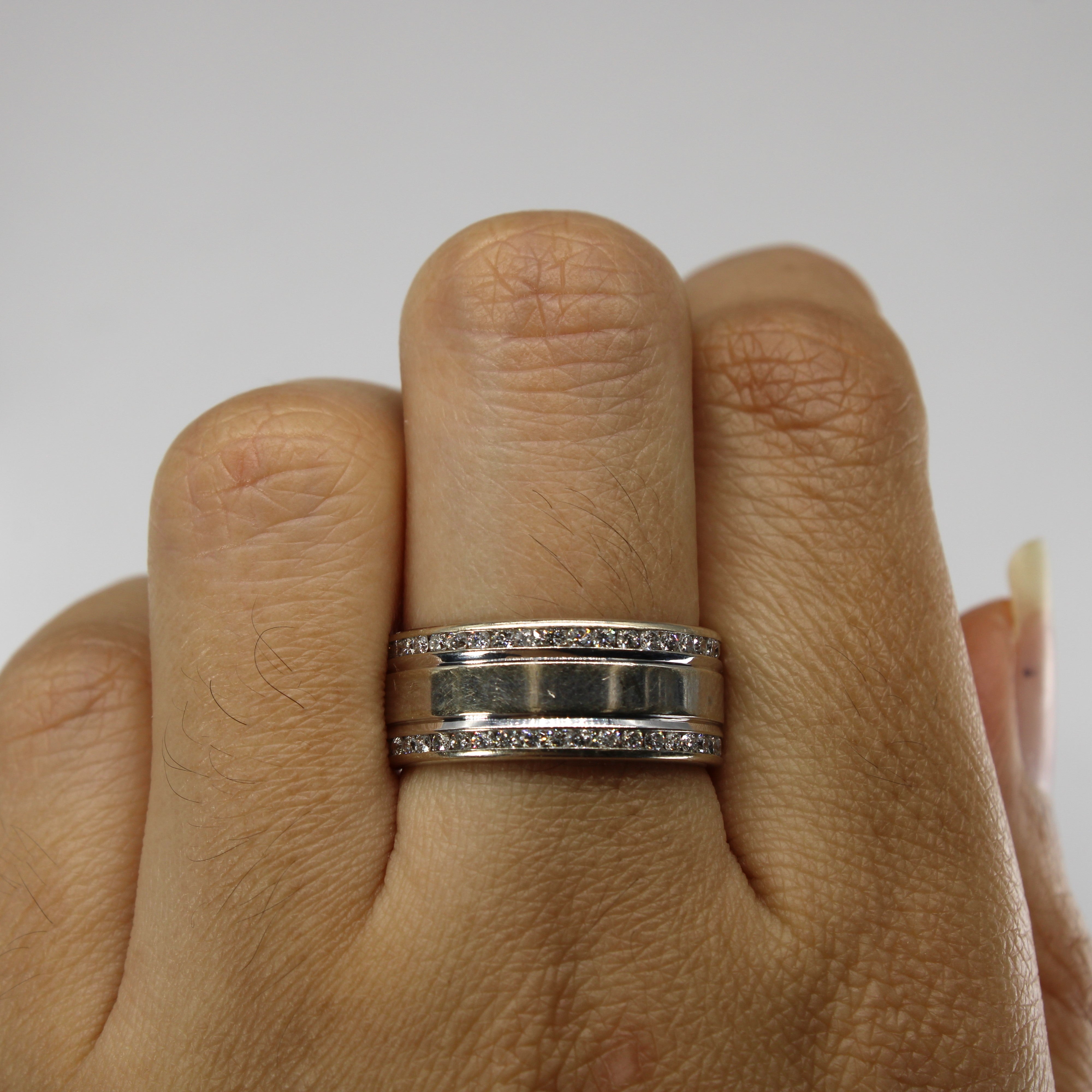 Double Row Channel Set Diamond Ring | 0.38ctw | SZ 7 |
