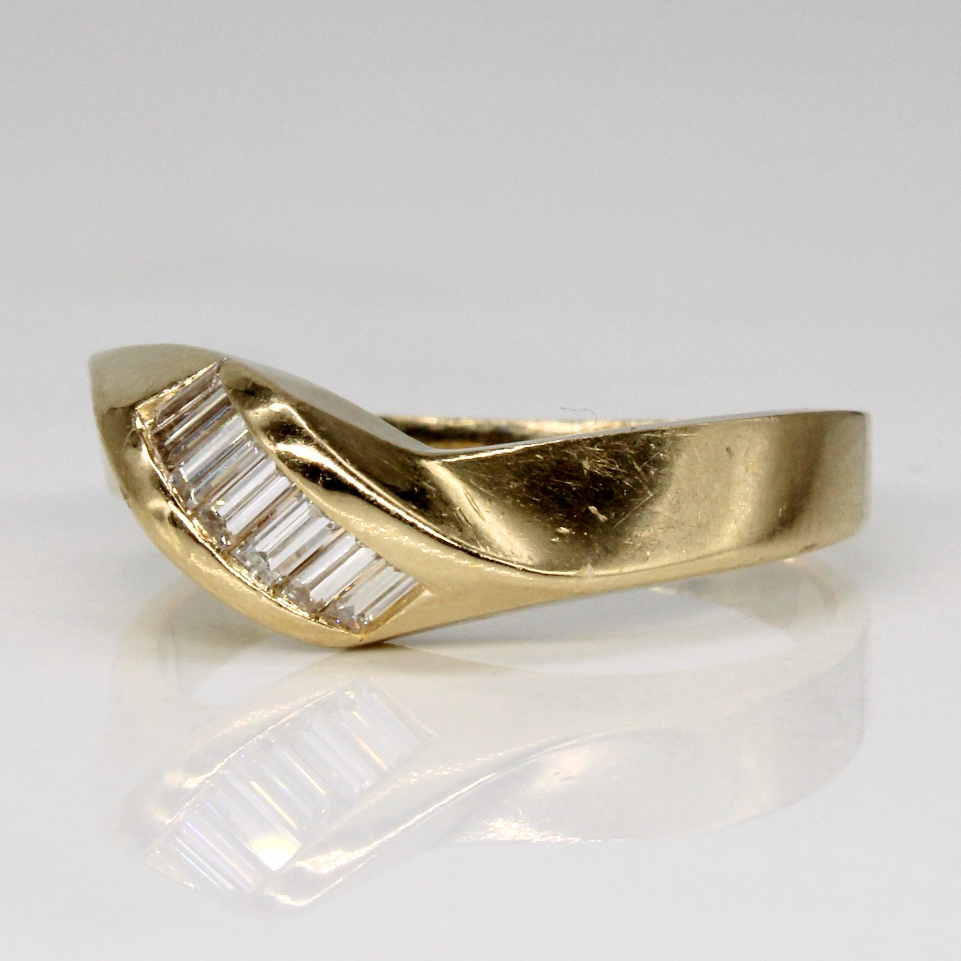 Baguette Cut Diamond Waterfall Ring | 0.63ctw | SZ 7.25 |