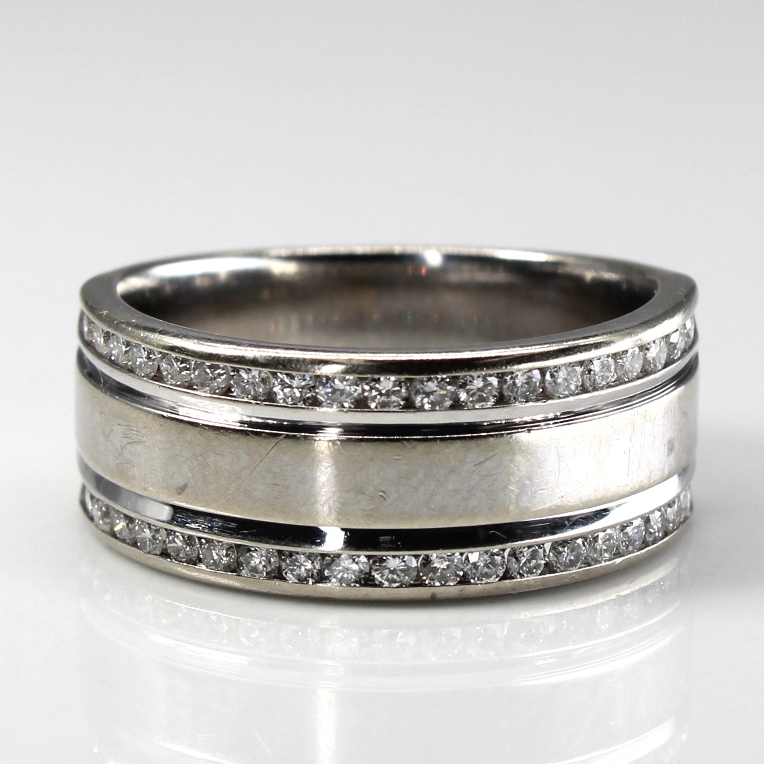 Double Row Channel Set Diamond Ring | 0.38ctw | SZ 7 |