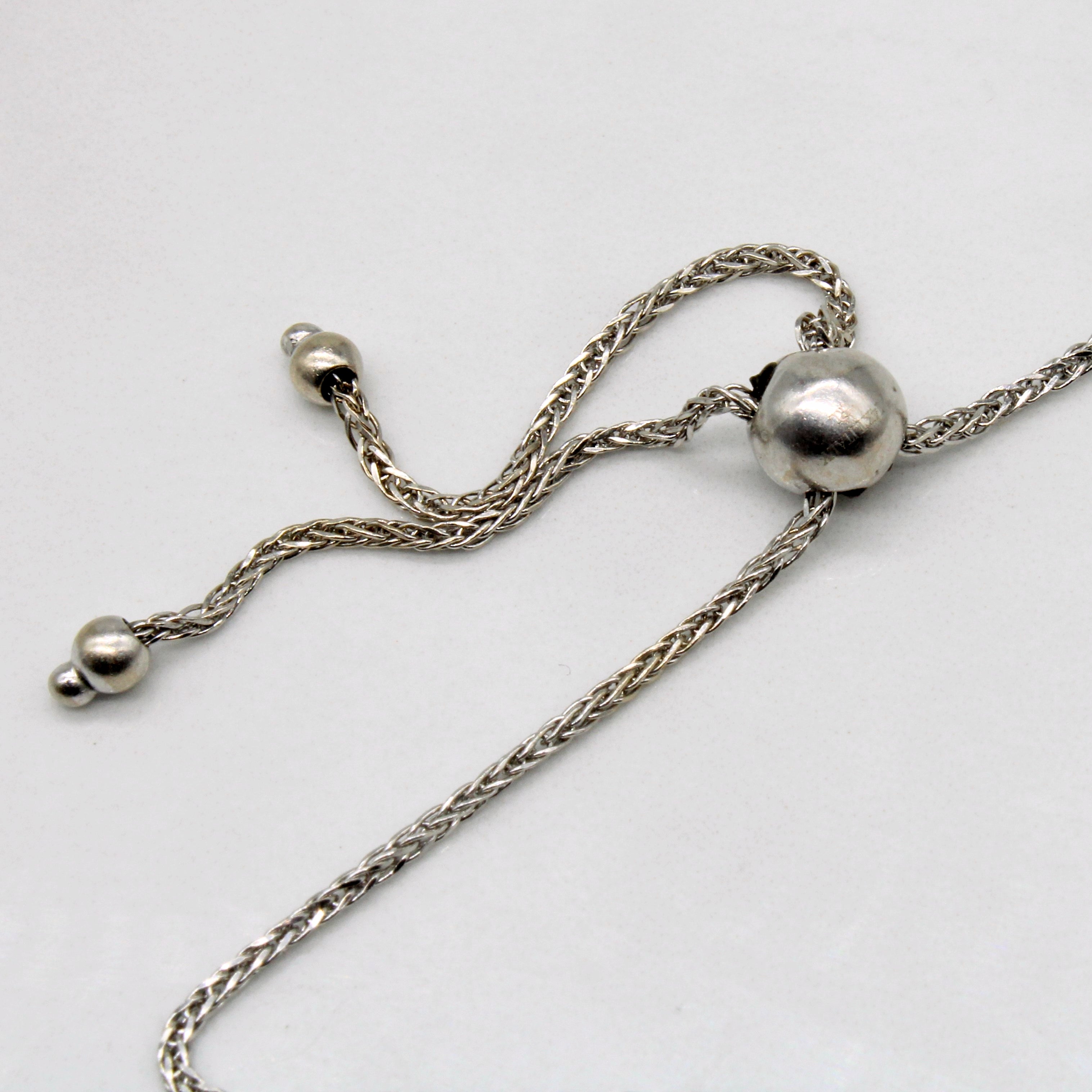 14k White Gold Bracelet | 10" |