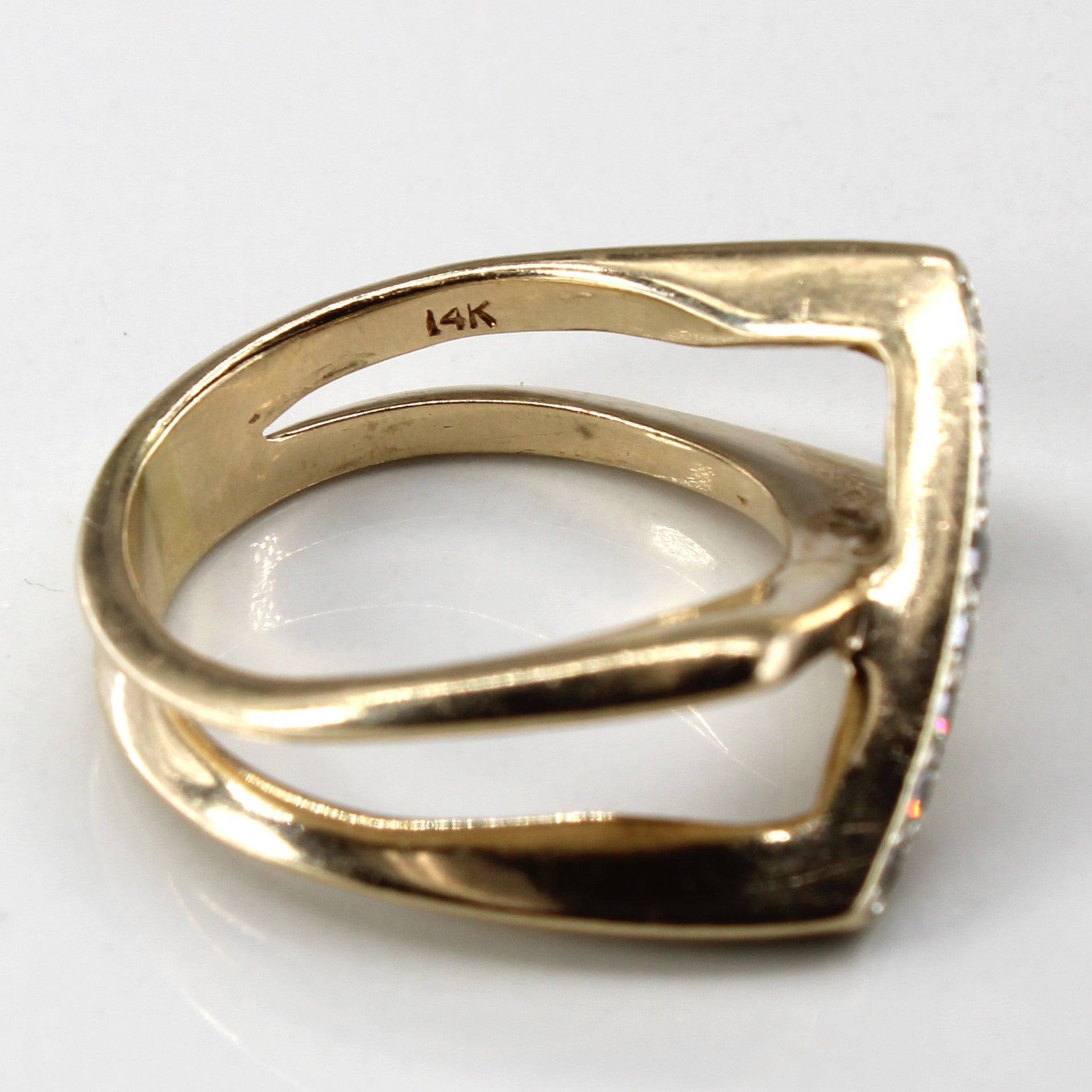Crossover Diamond Ring | 0.16ctw | SZ 7.75 |