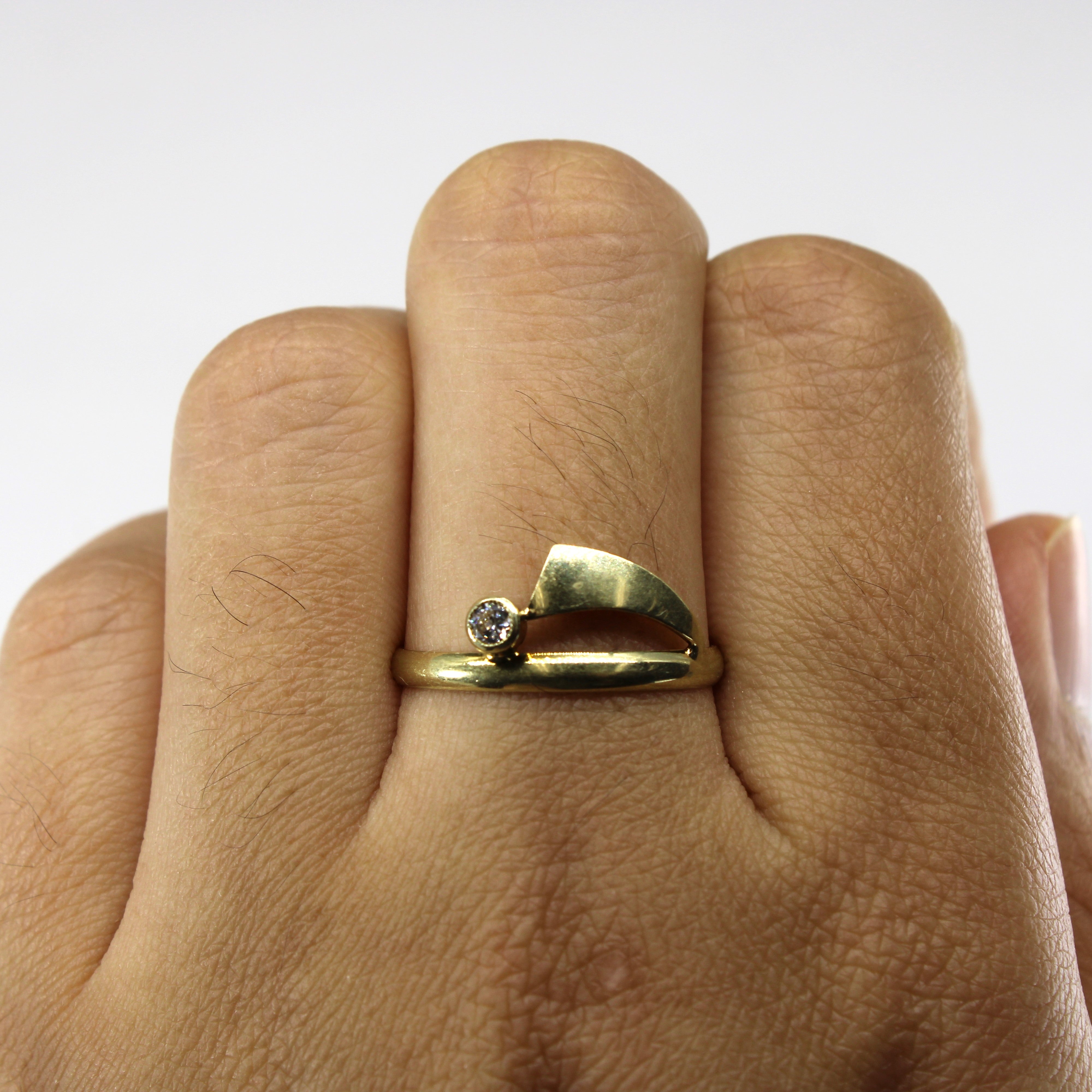 Bague sertie de diamants | 0,08 ct | Taille 8,5 |