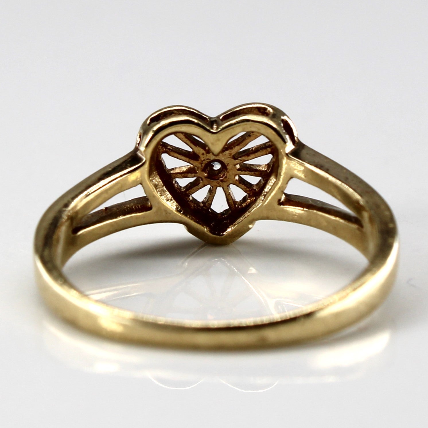 Diamond Heart Design Ring | 0.01ct | SZ 5.75 |
