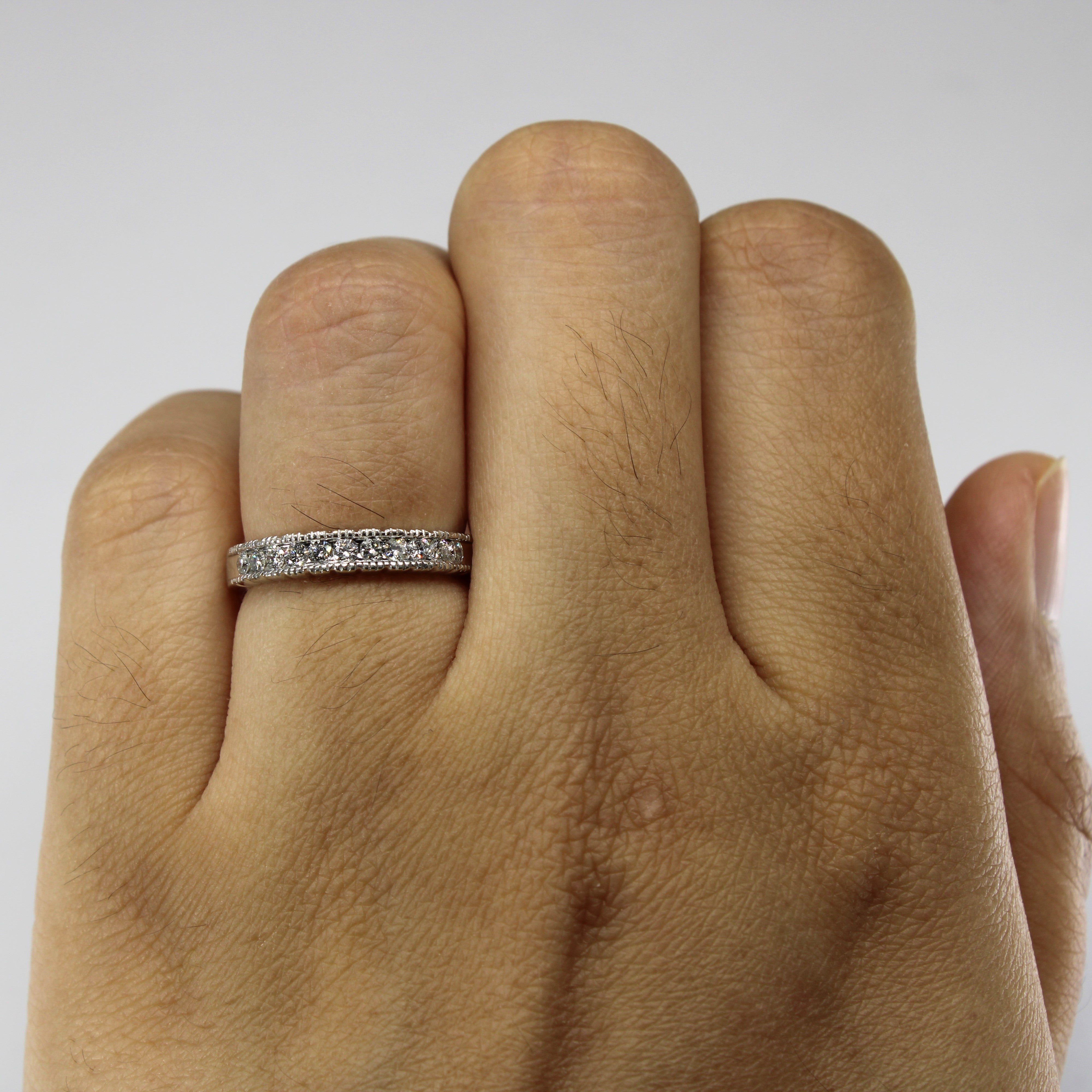 Channel Set Diamond Semi Eternity Band | 0.25ctw | SZ 4.5 |