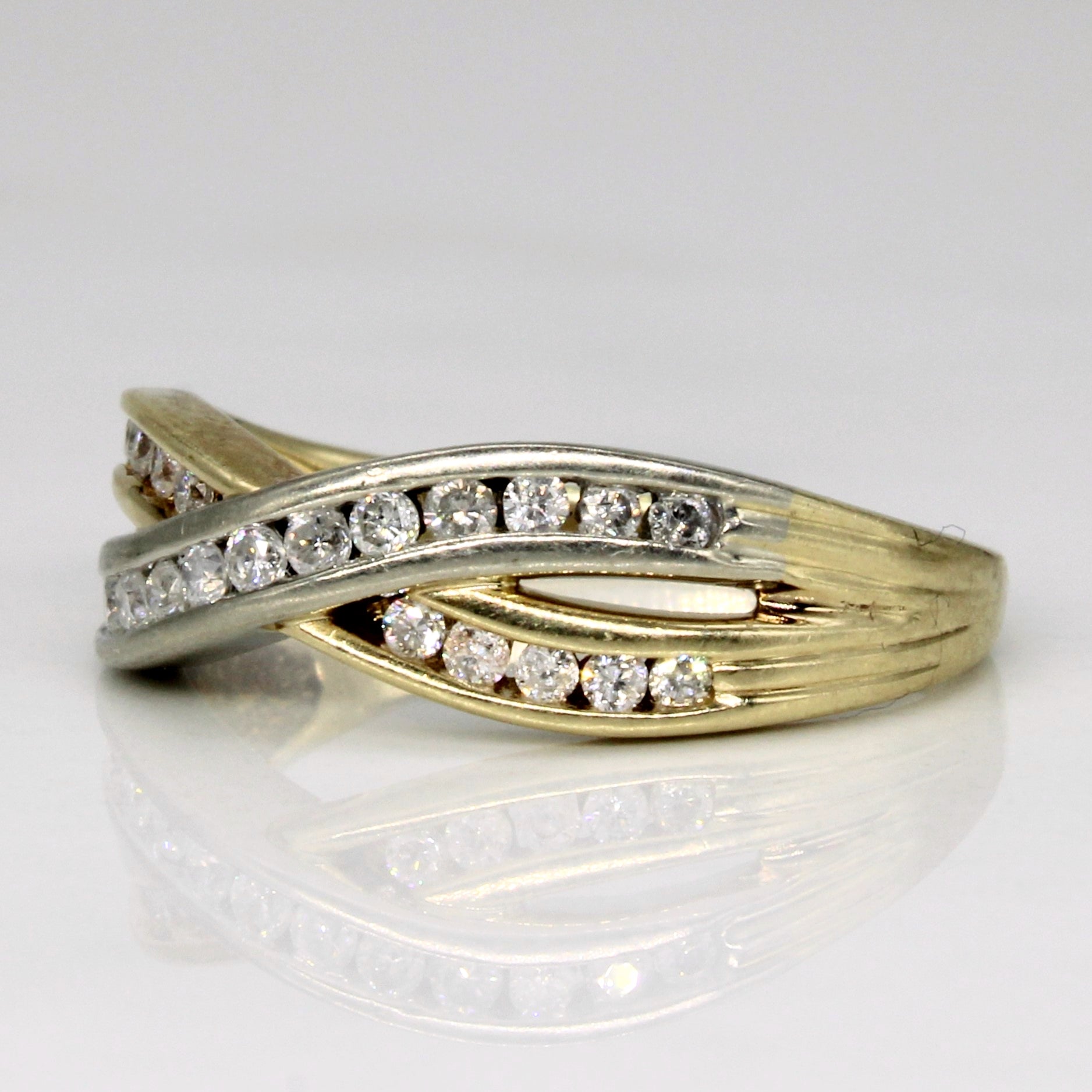 Diamond Twin Waterfall Ring | 0.35ctw | SZ 5.5 |