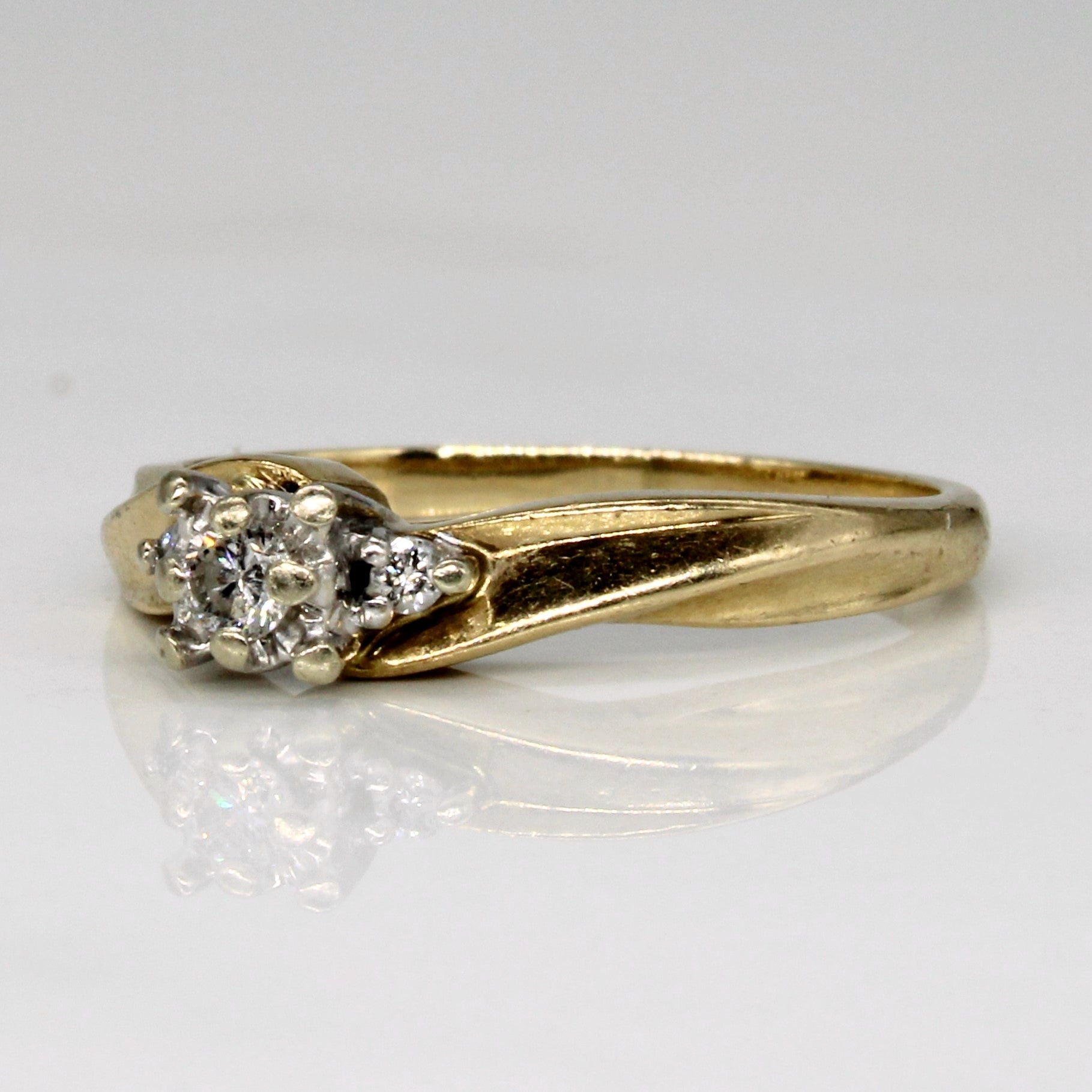 Diamond Three Stone Ring | 0.08ctw | SZ 5.5 |