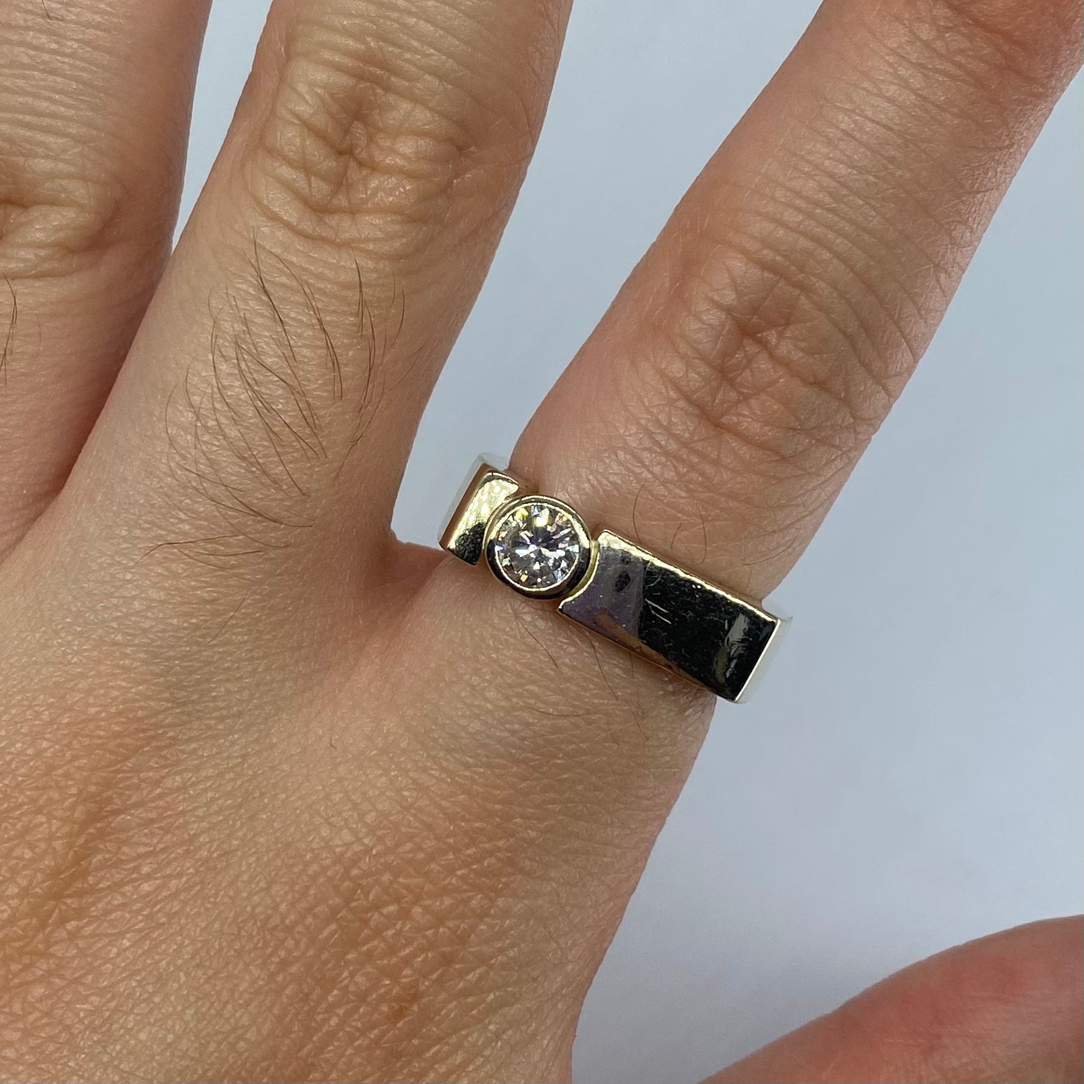 18k Square Diamond Ring | 0.48ct | SZ 6.25 |