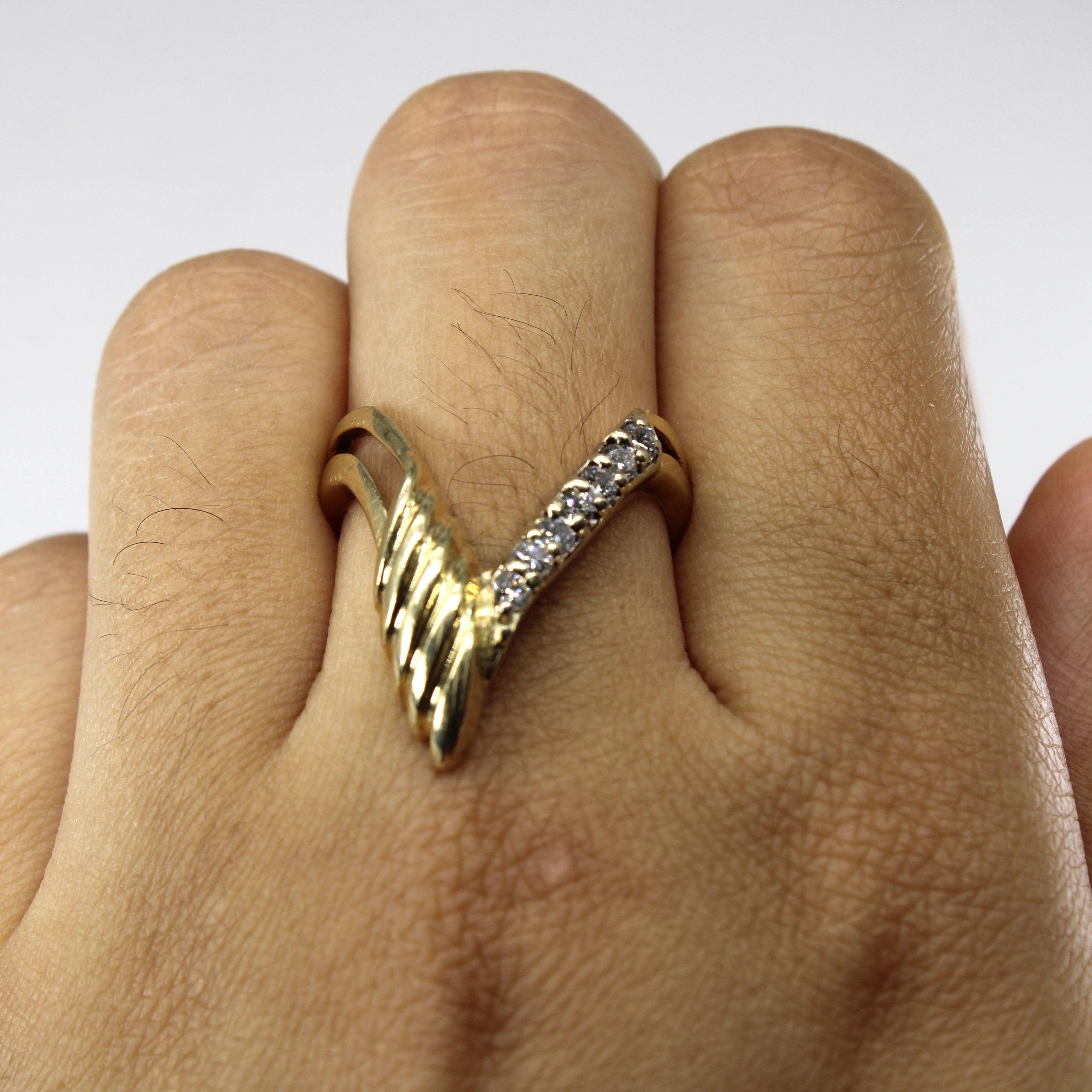 Chevron Diamond Ring | 0.21ctw | SZ 7.75 |