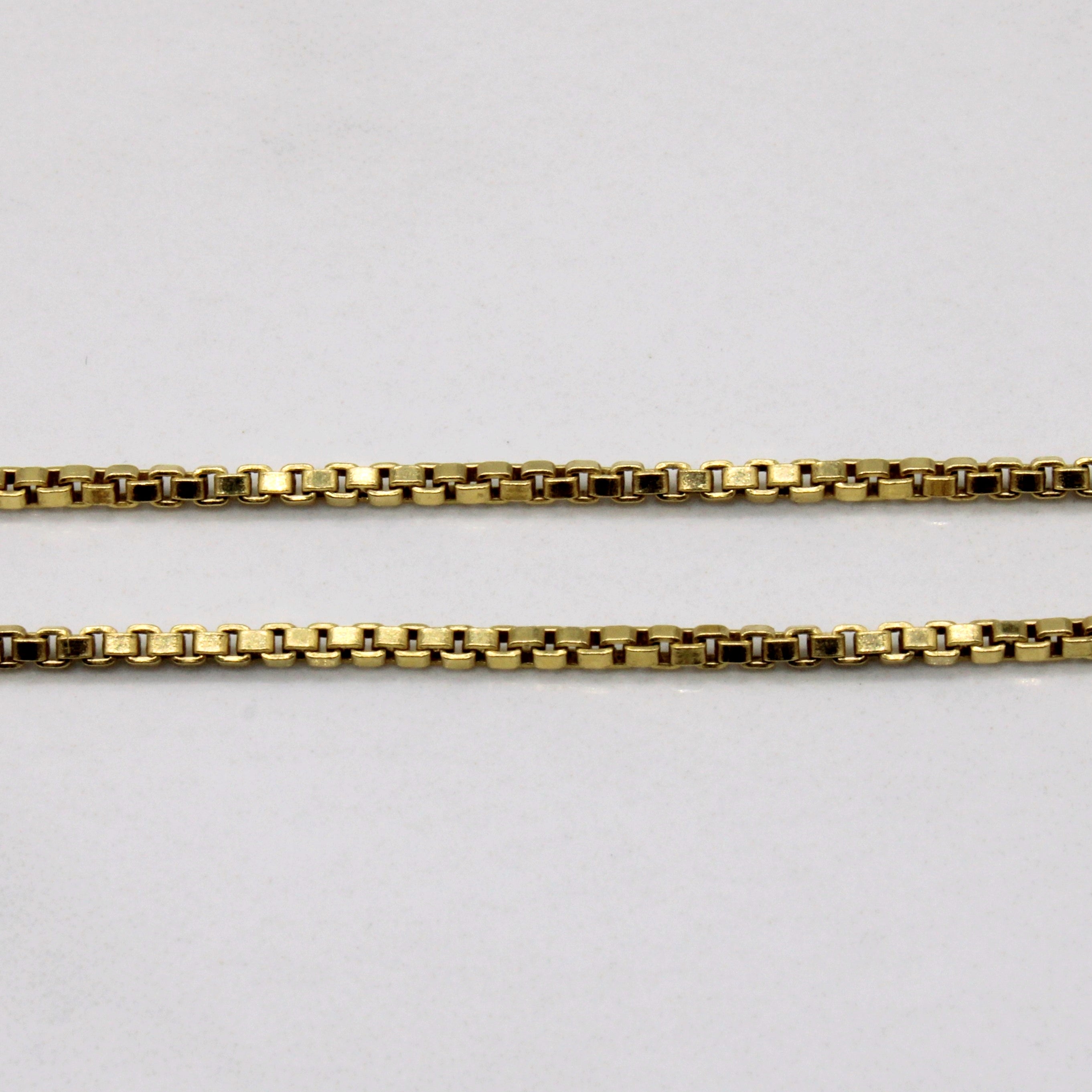18k Yellow Gold Box Link Chain | 24" |