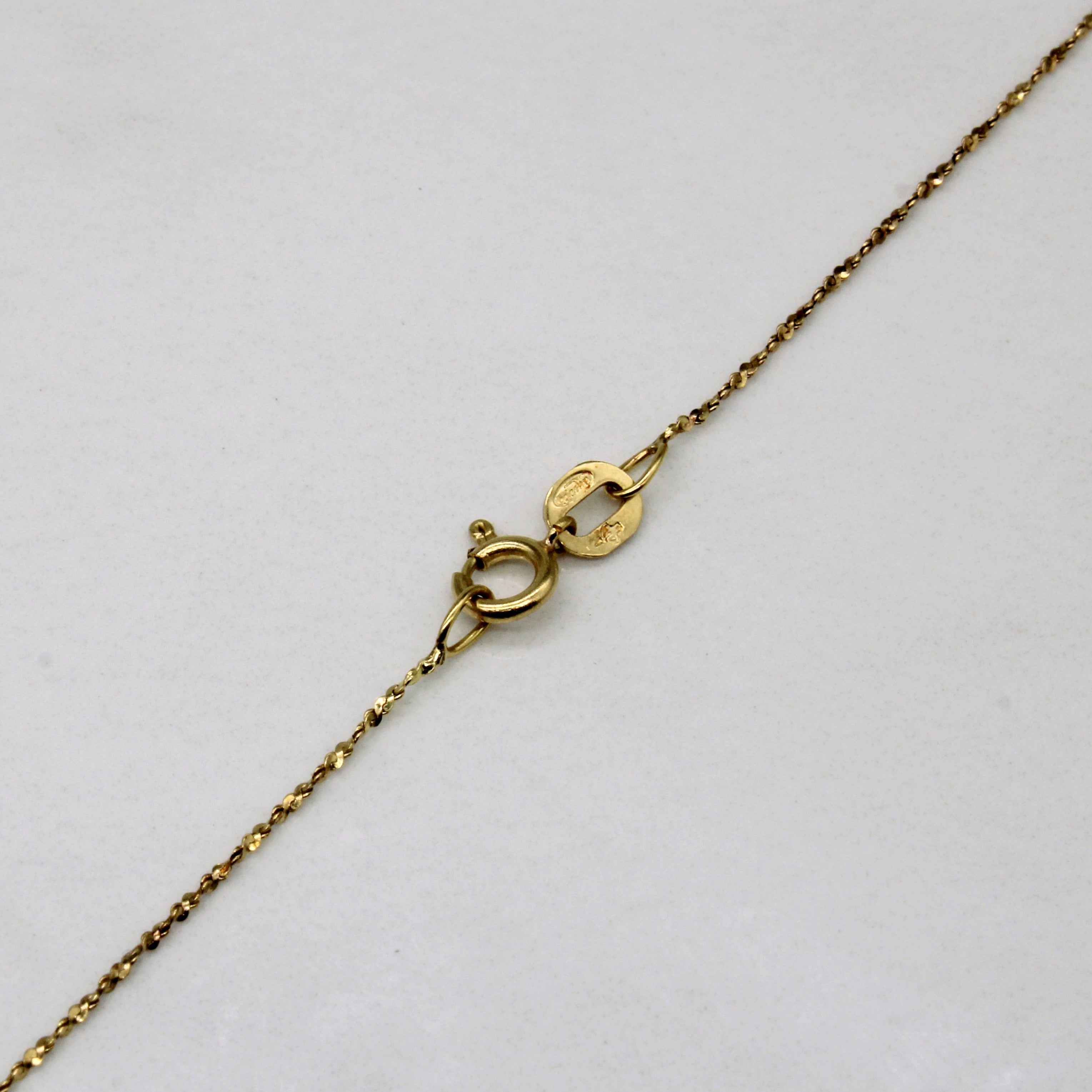 18k Yellow Gold Necklace | 18" |