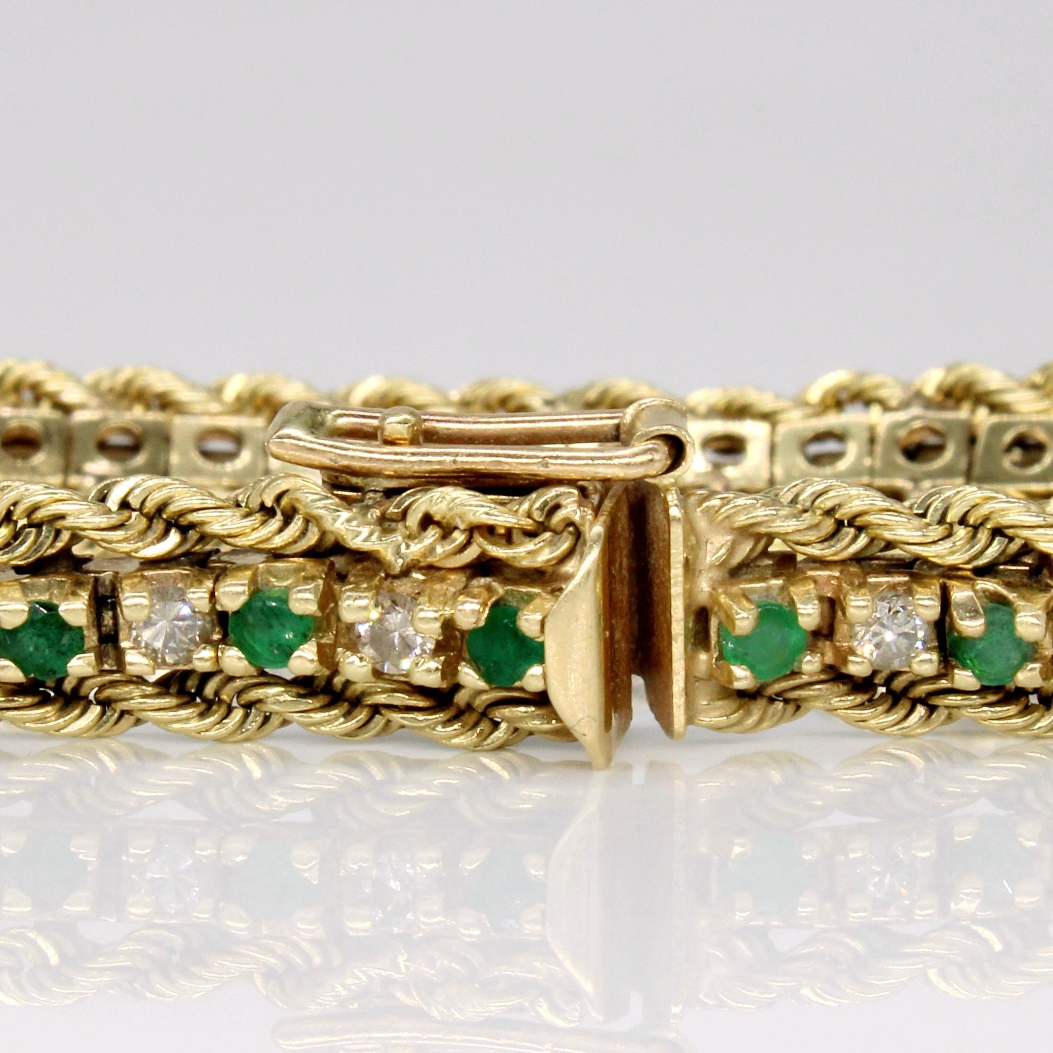 Emerald & Diamond Bracelet | 1.16ctw, 1.12ctw | 7" |