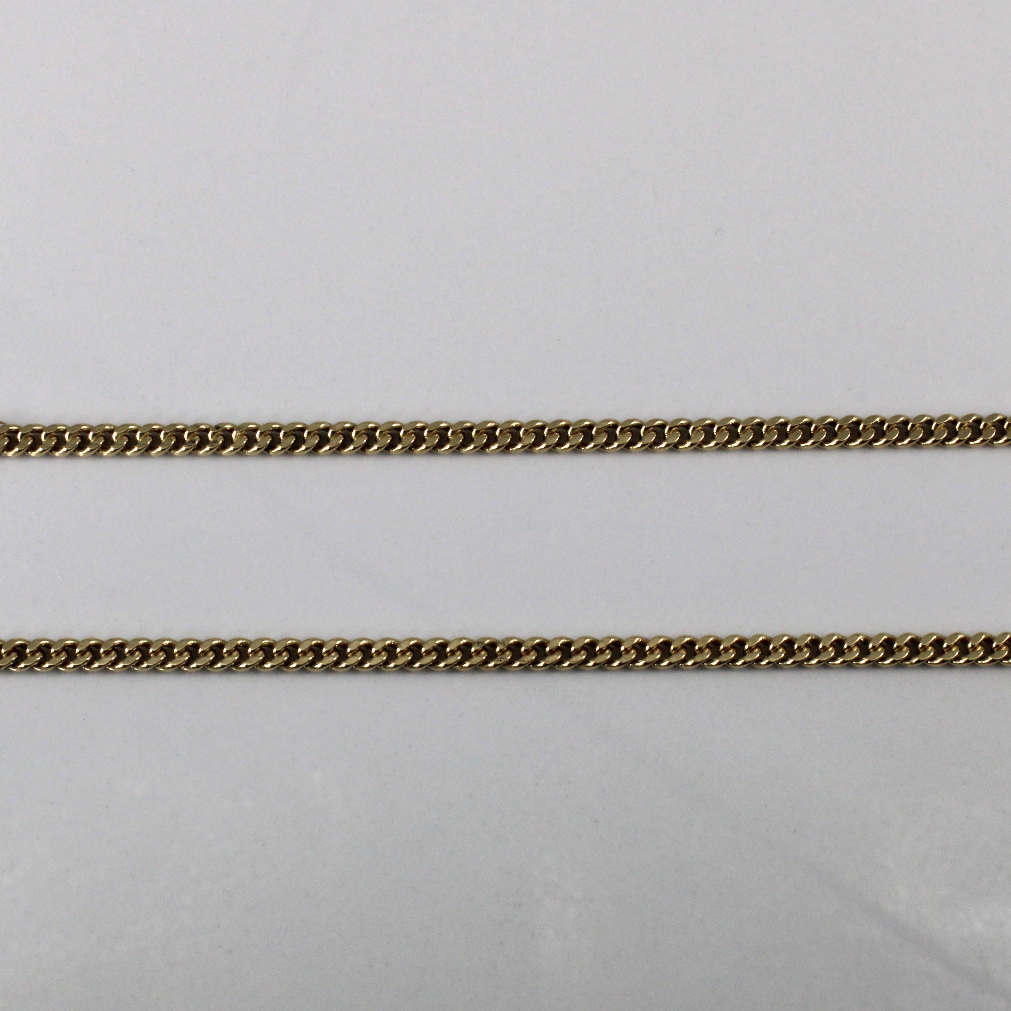 Diamond Pendant Curb Link Chain Necklace | 0.93ctw | 18"|