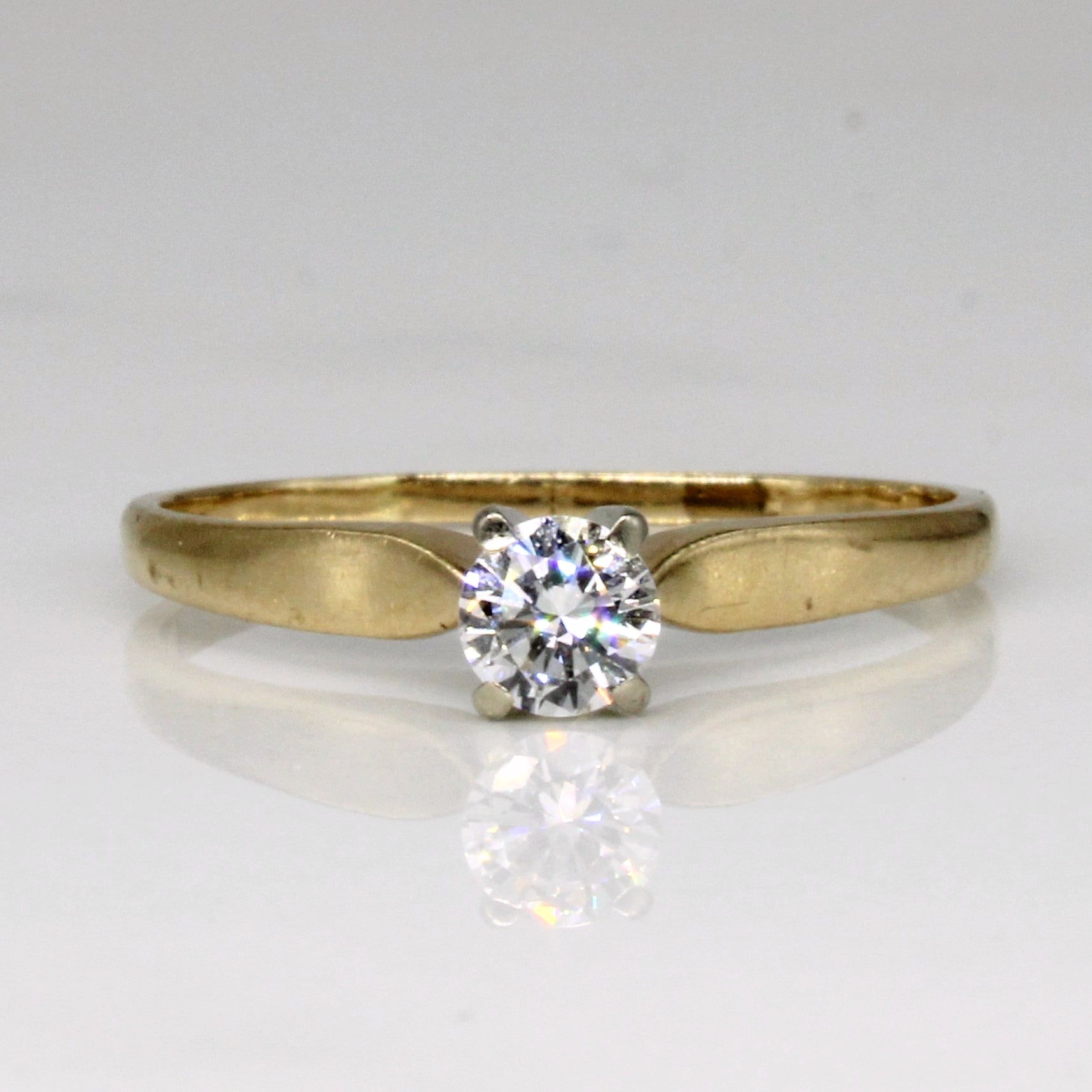 Cathedral Set Diamond Solitaire Ring | 0.28ct | SZ 8.5 |