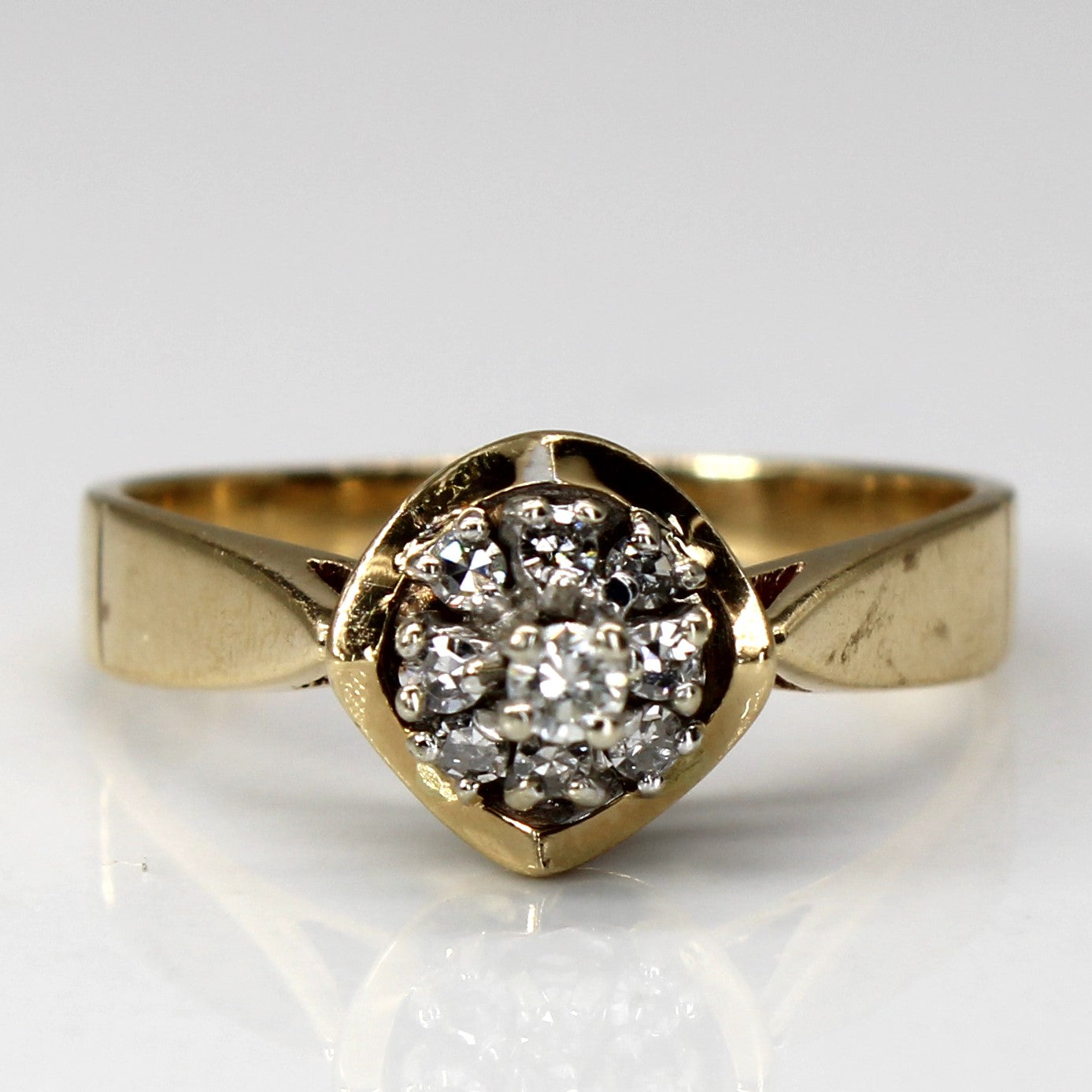High Set Cluster Diamond Ring | 0.12ctw | SZ 6.75 |