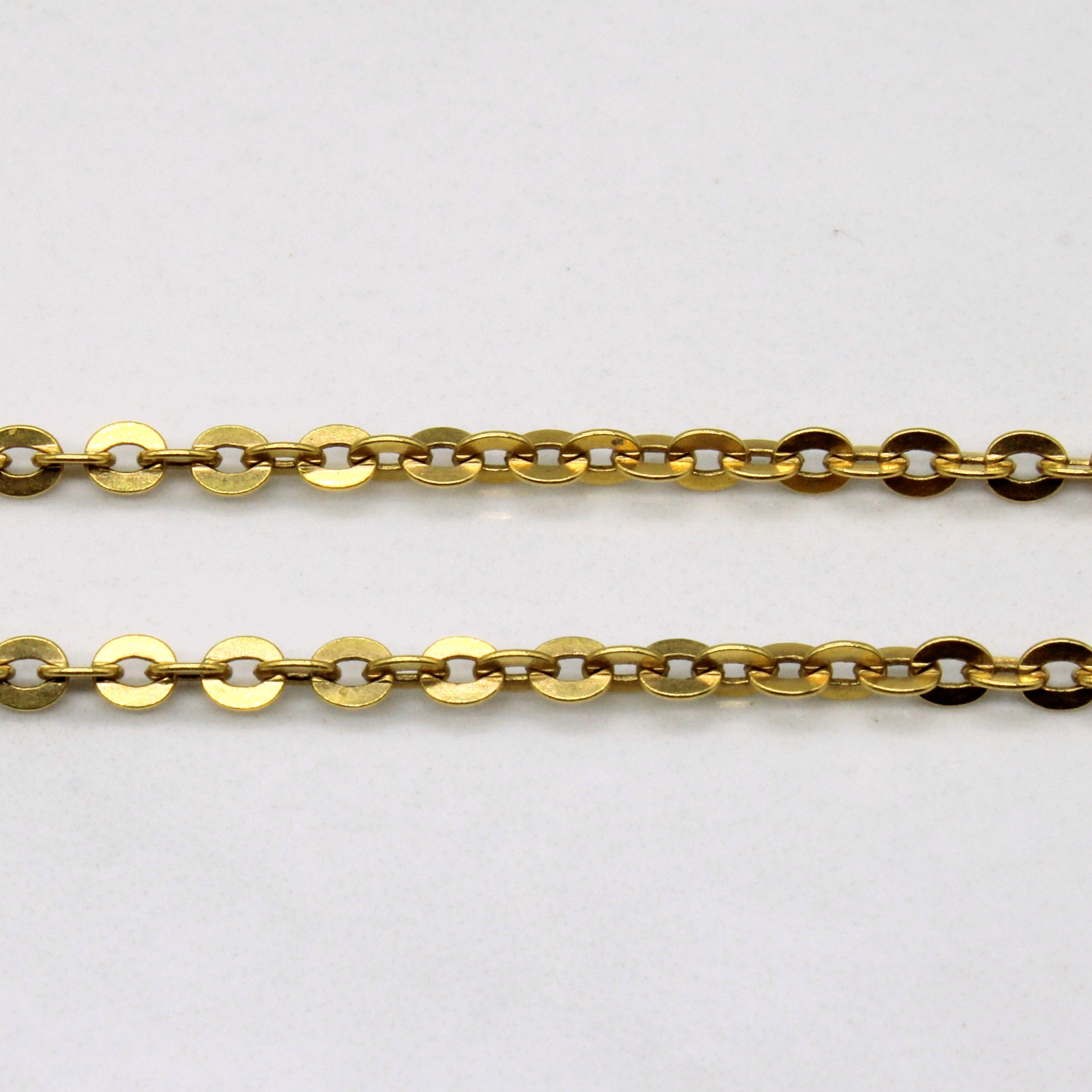 18k Yellow Gold Circle Link Chain | 24" |