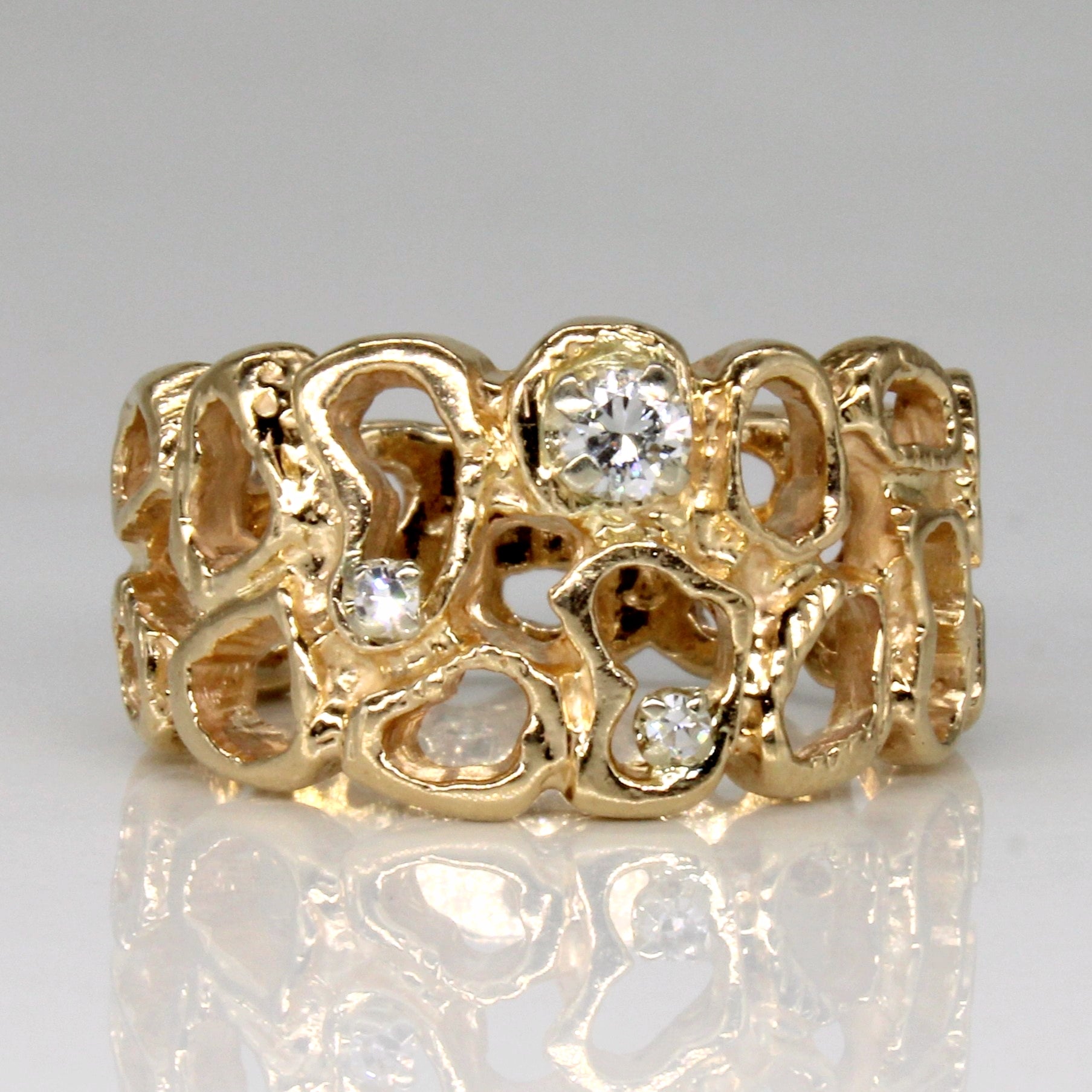 Diamond Abstract Ring | 0.12ctw | SZ 7.5 |