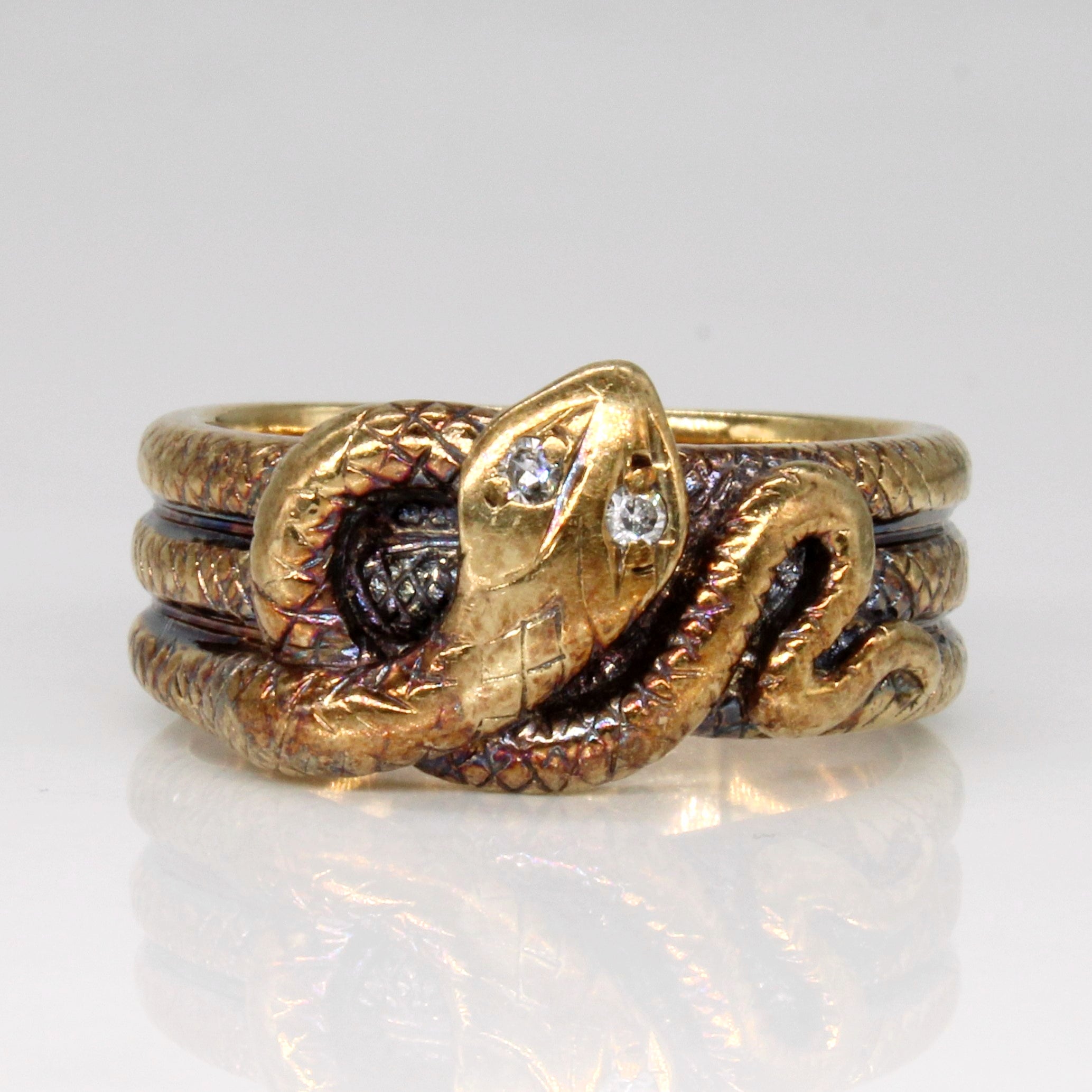 Diamond Snake Ring | 0.04ctw | SZ 9.25 |