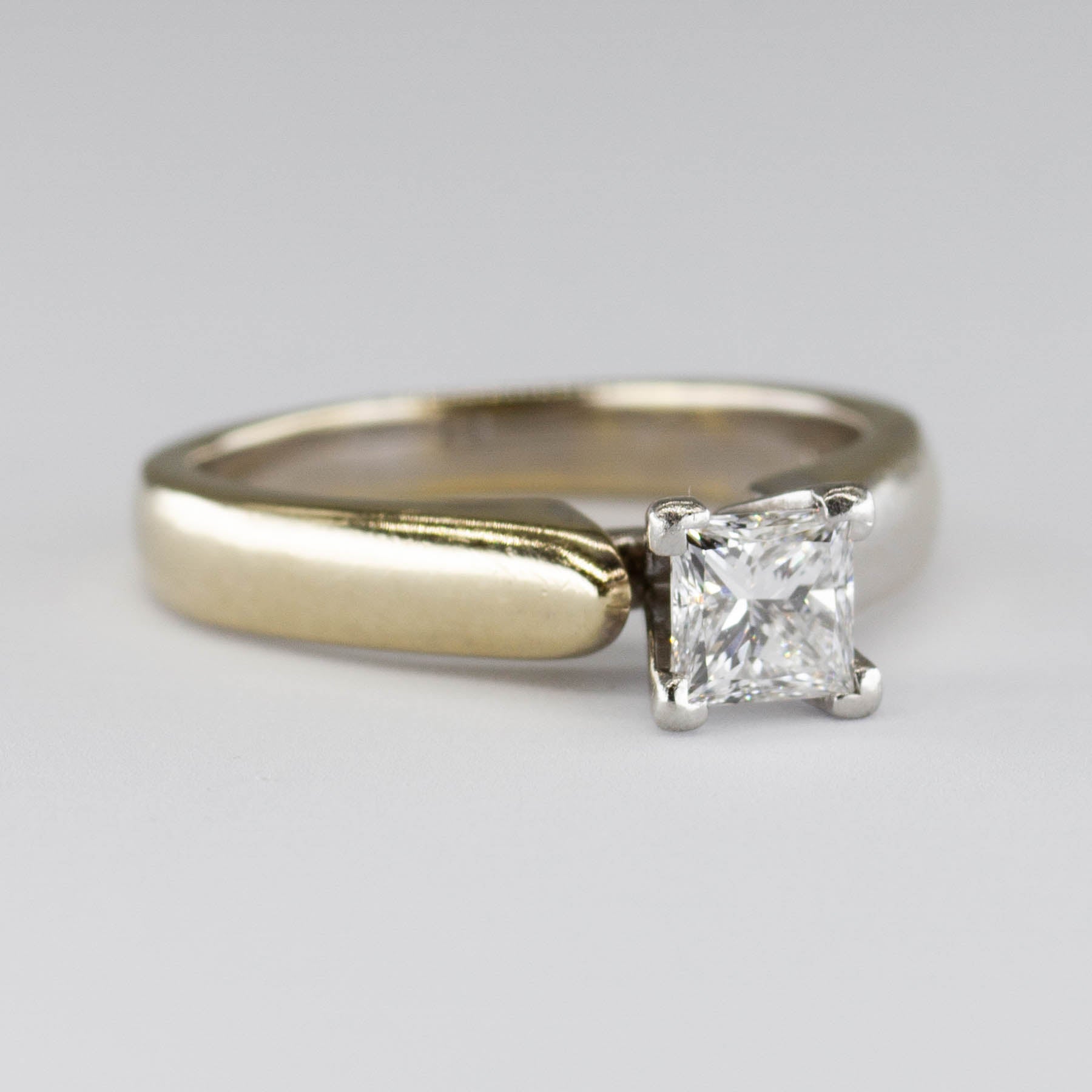 Solitaire Princess Diamond Engagement Ring | 0.45ct | SZ 4.5 |