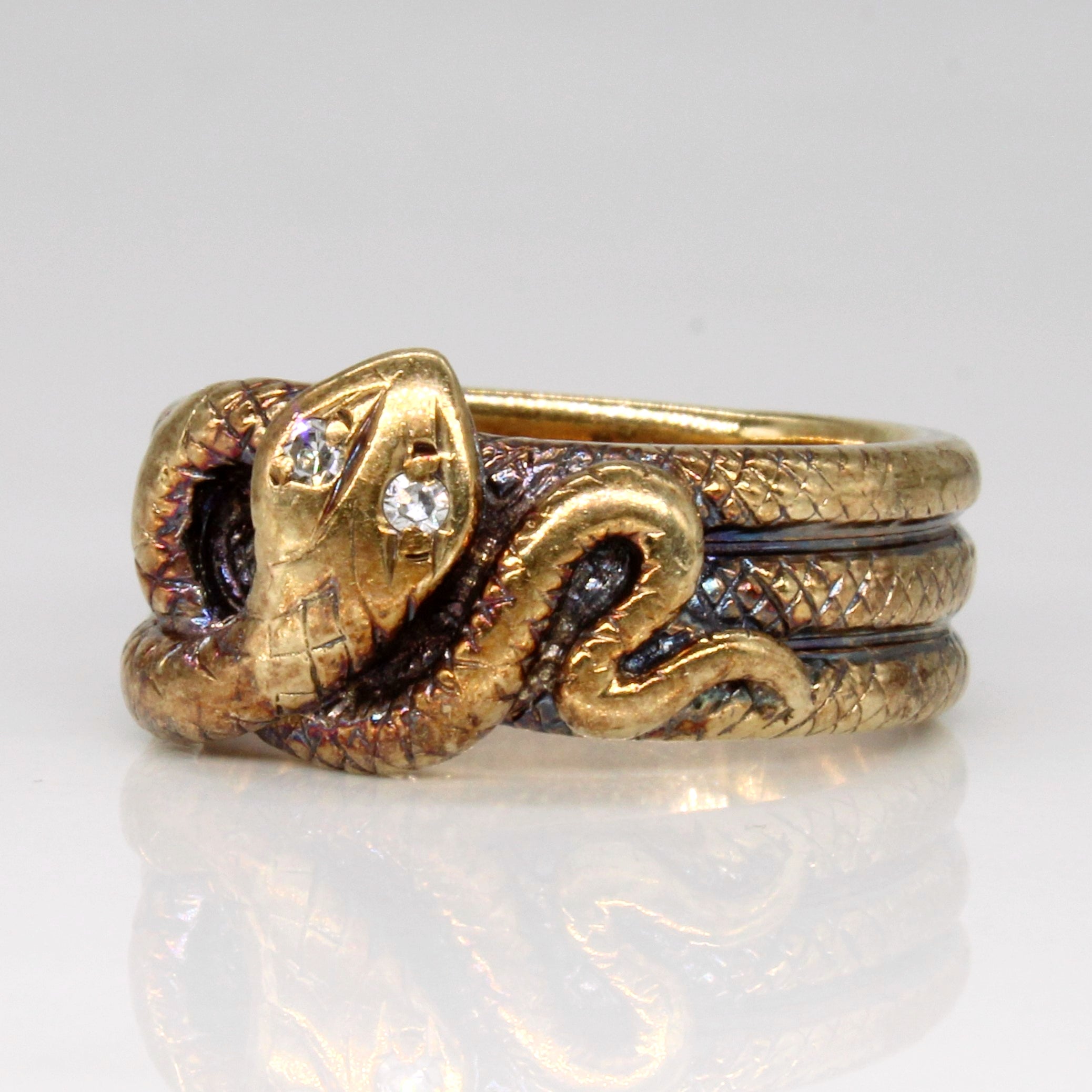 Diamond Snake Ring | 0.04ctw | SZ 9.25 |