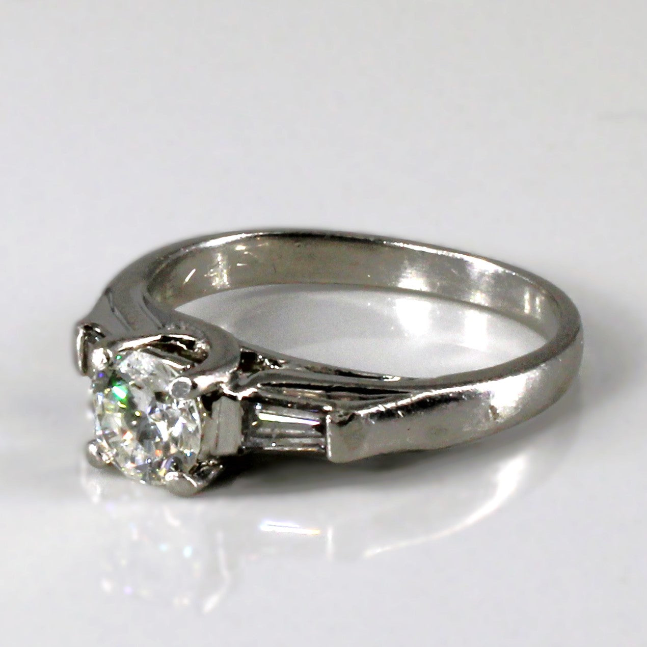 Three Stone Diamond Engagement Ring | 0.83ctw SI2 I/J | SZ 6 |