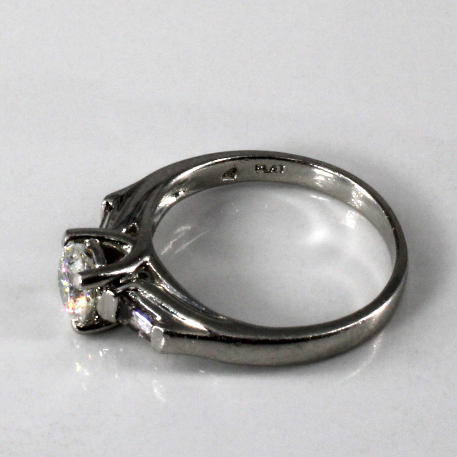 Three Stone Diamond Engagement Ring | 0.83ctw SI2 I/J | SZ 6 |