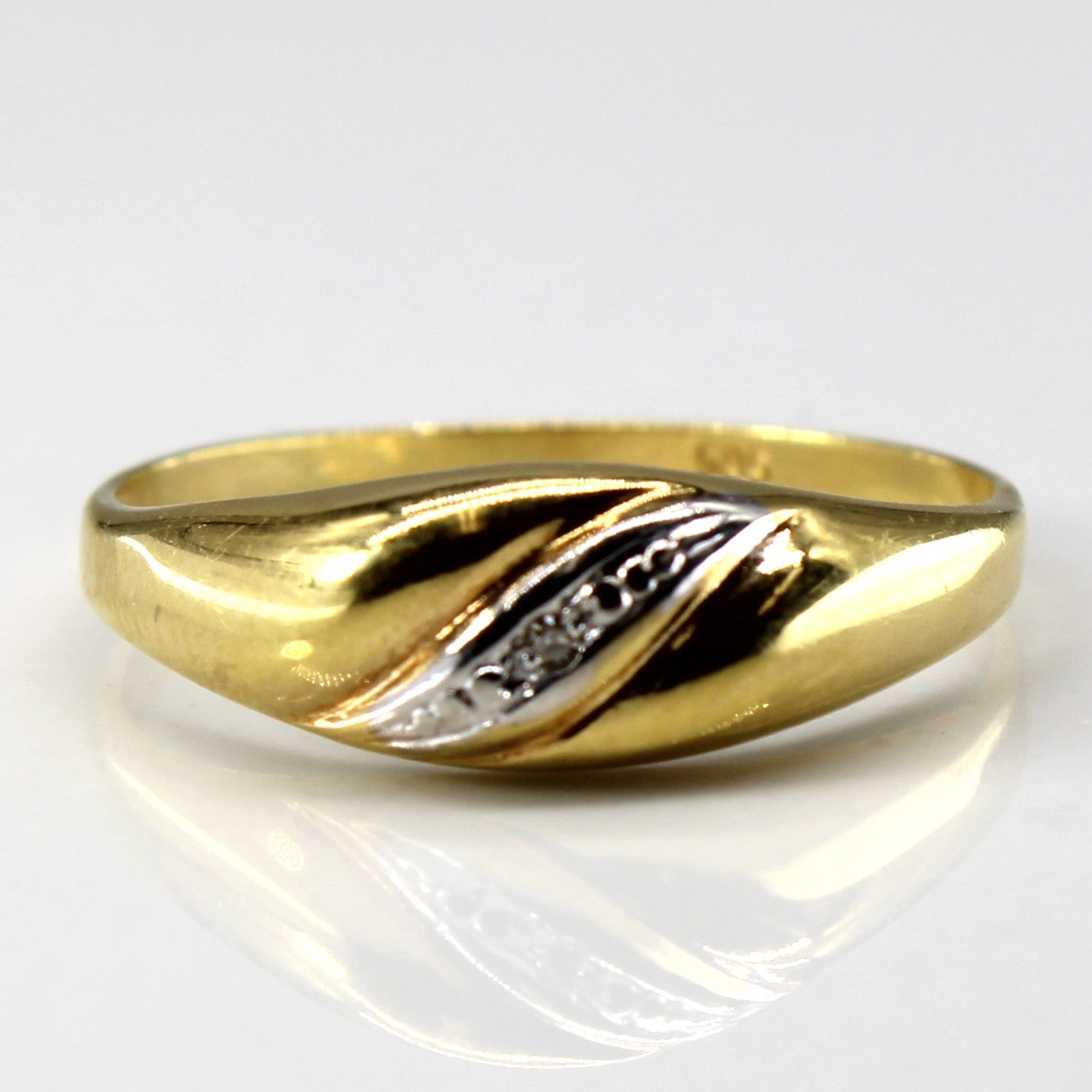 Yellow Gold Diamond Ring | 0.005ct | SZ 7.5 |