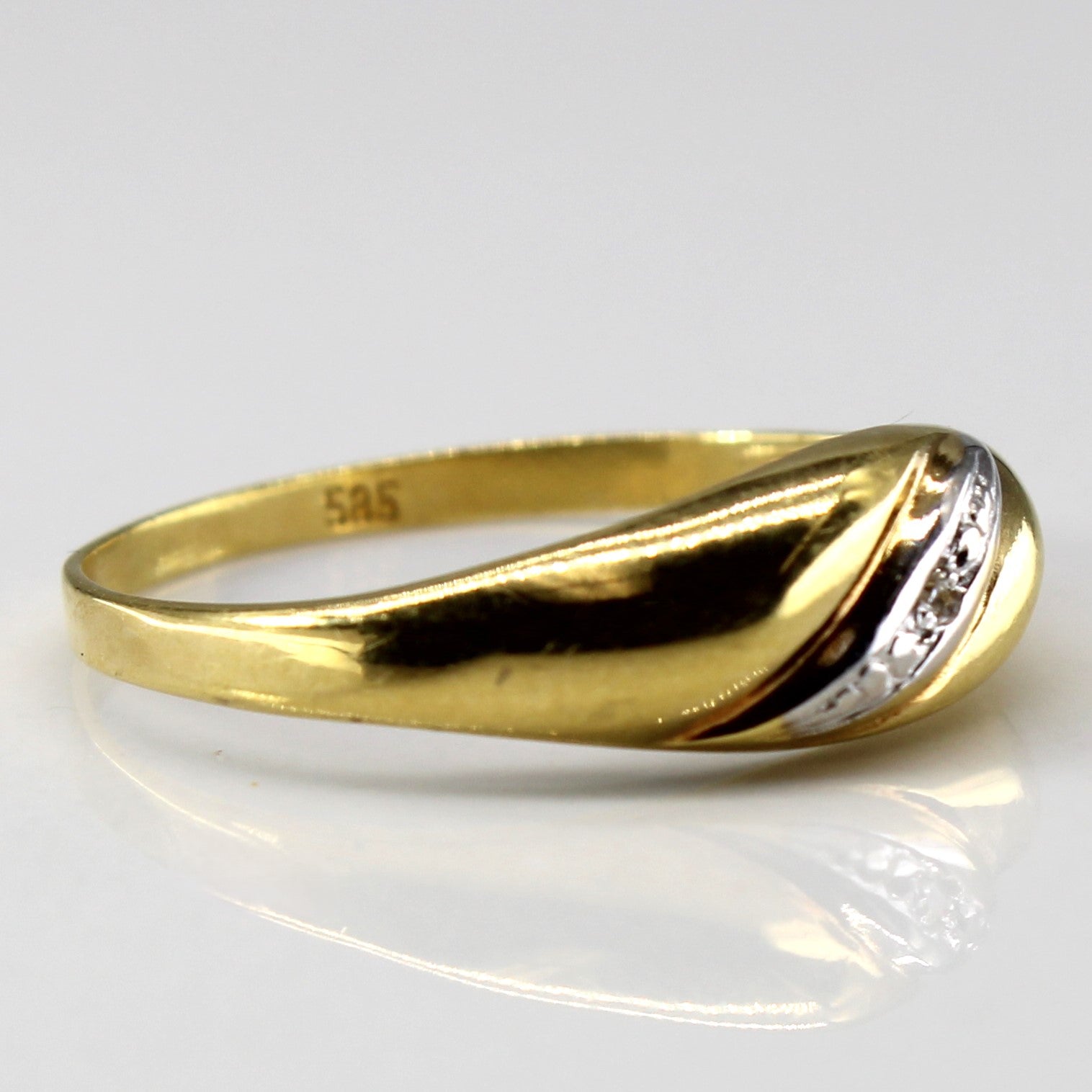 Yellow Gold Diamond Ring | 0.005ct | SZ 7.5 |