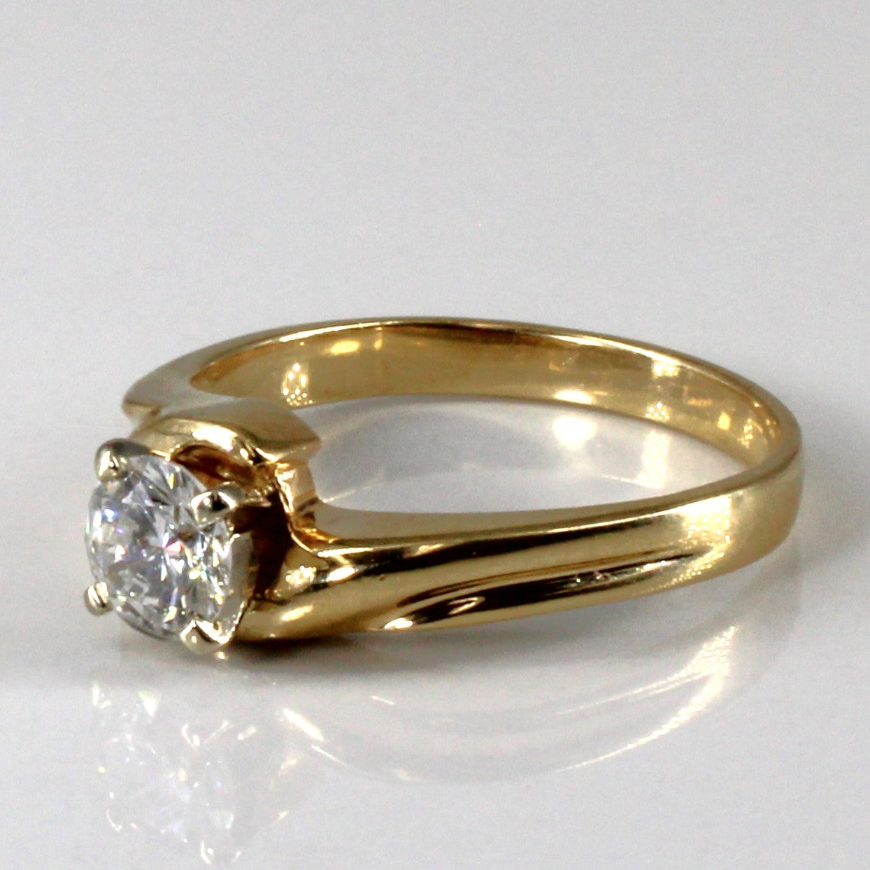 Bypass Solitaire Diamond Engagement Ring | 0.57ct | SZ 6.75 |