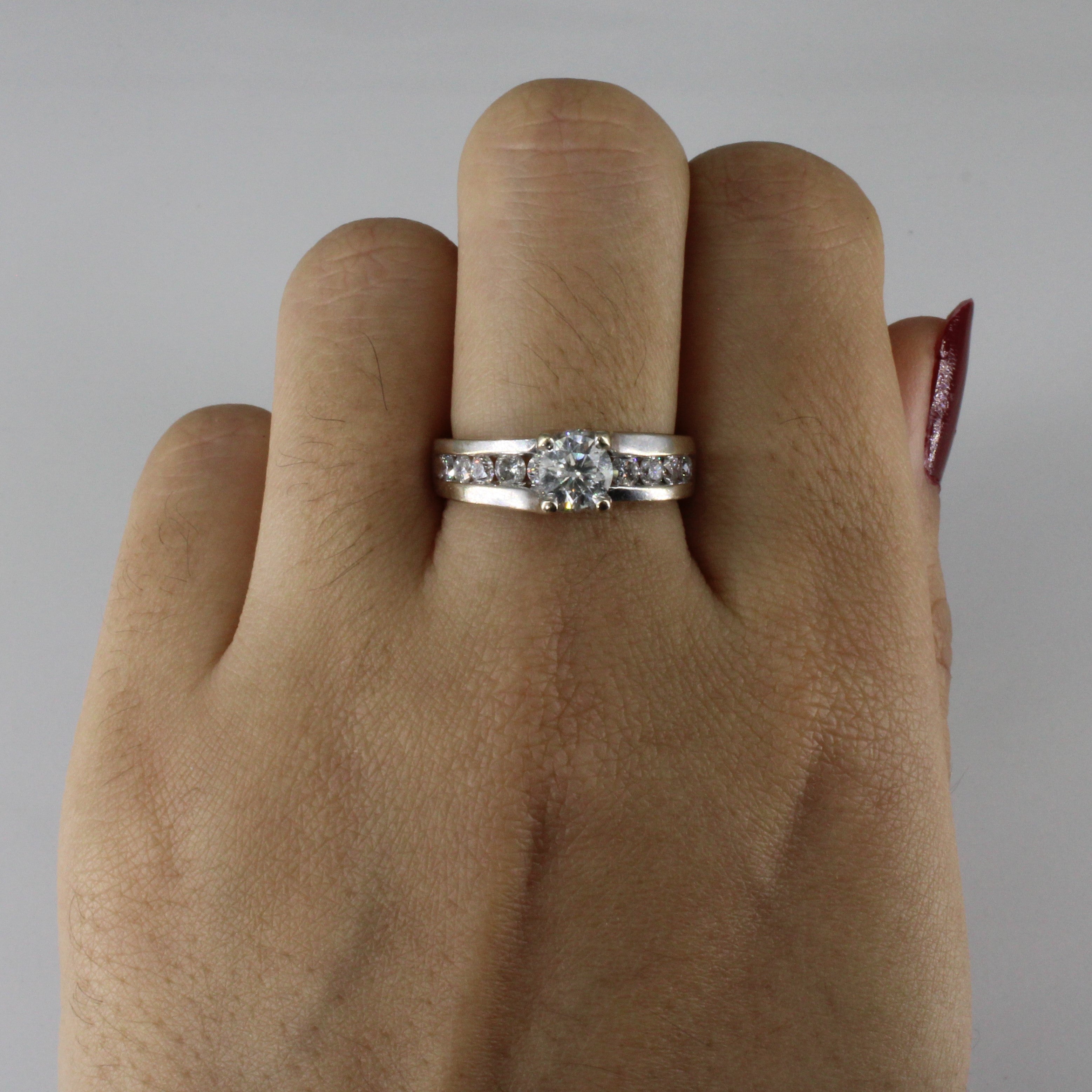 Channel Accented Diamond Engagement Ring | 1.54ctw I2 H/I | SZ 7 |