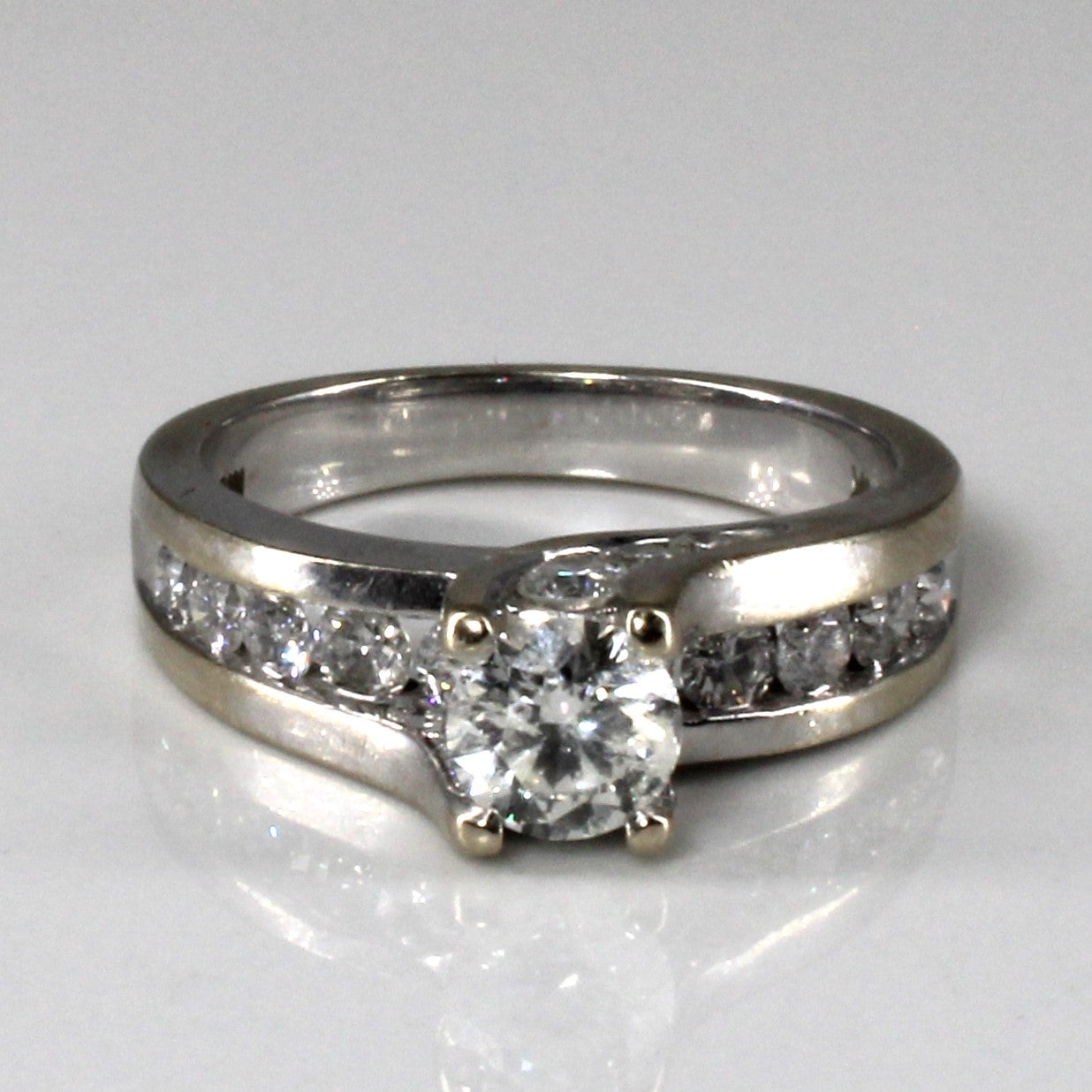 Channel Accented Diamond Engagement Ring | 1.54ctw I2 H/I | SZ 7 |