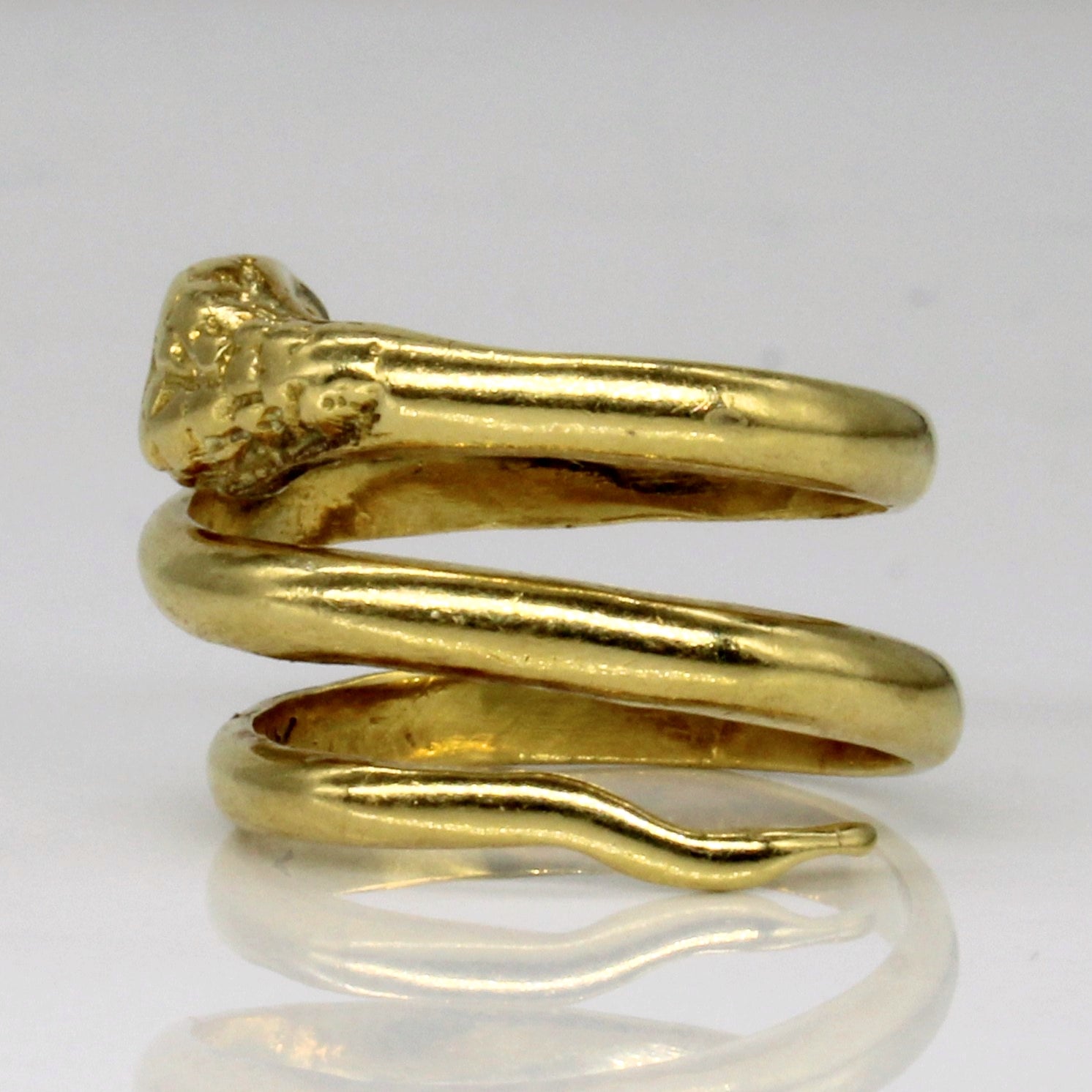 18k Yellow Gold Snake Ring | SZ 6.75 |