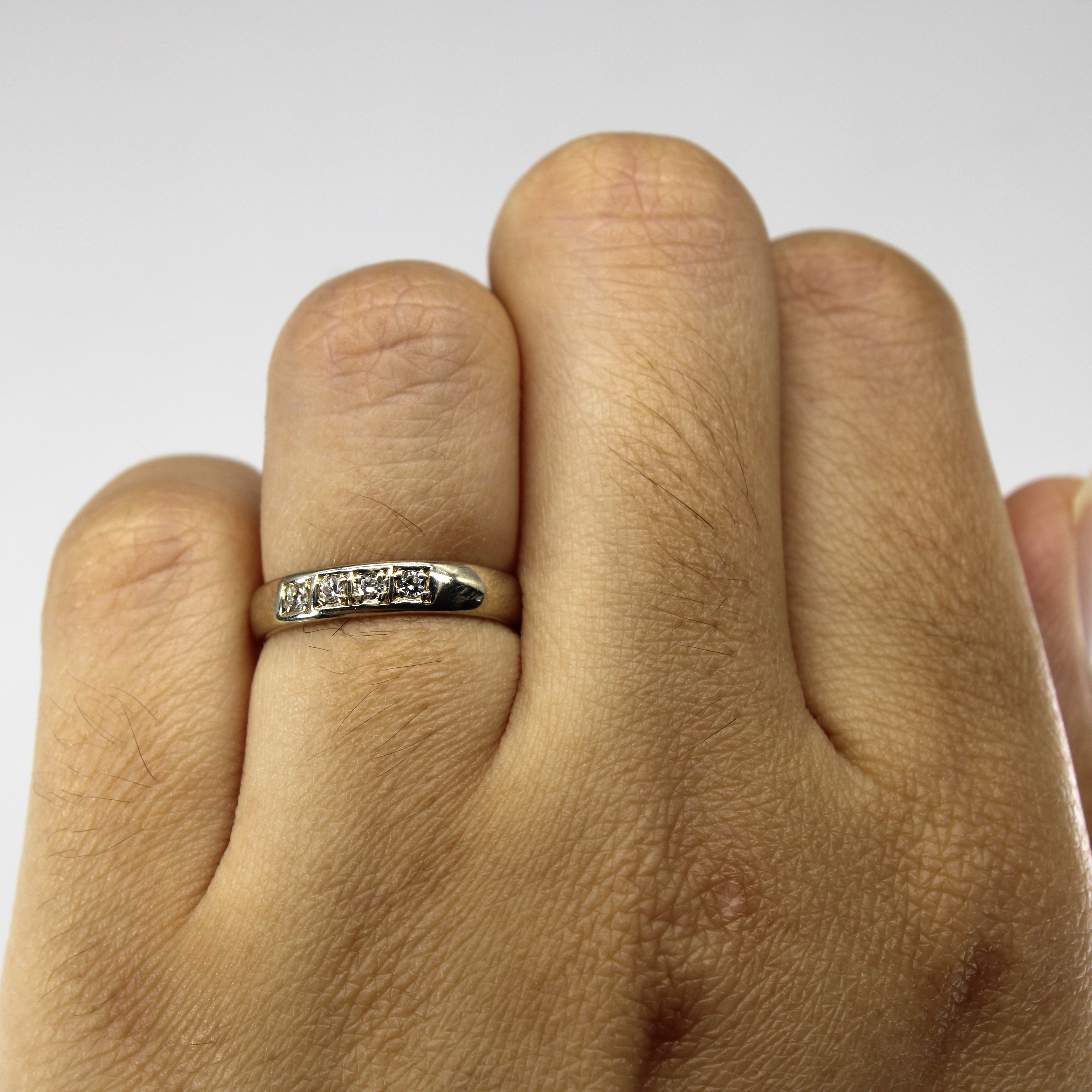 Four Stone Diamond Band | 0.10ctw | SZ 4.5 |