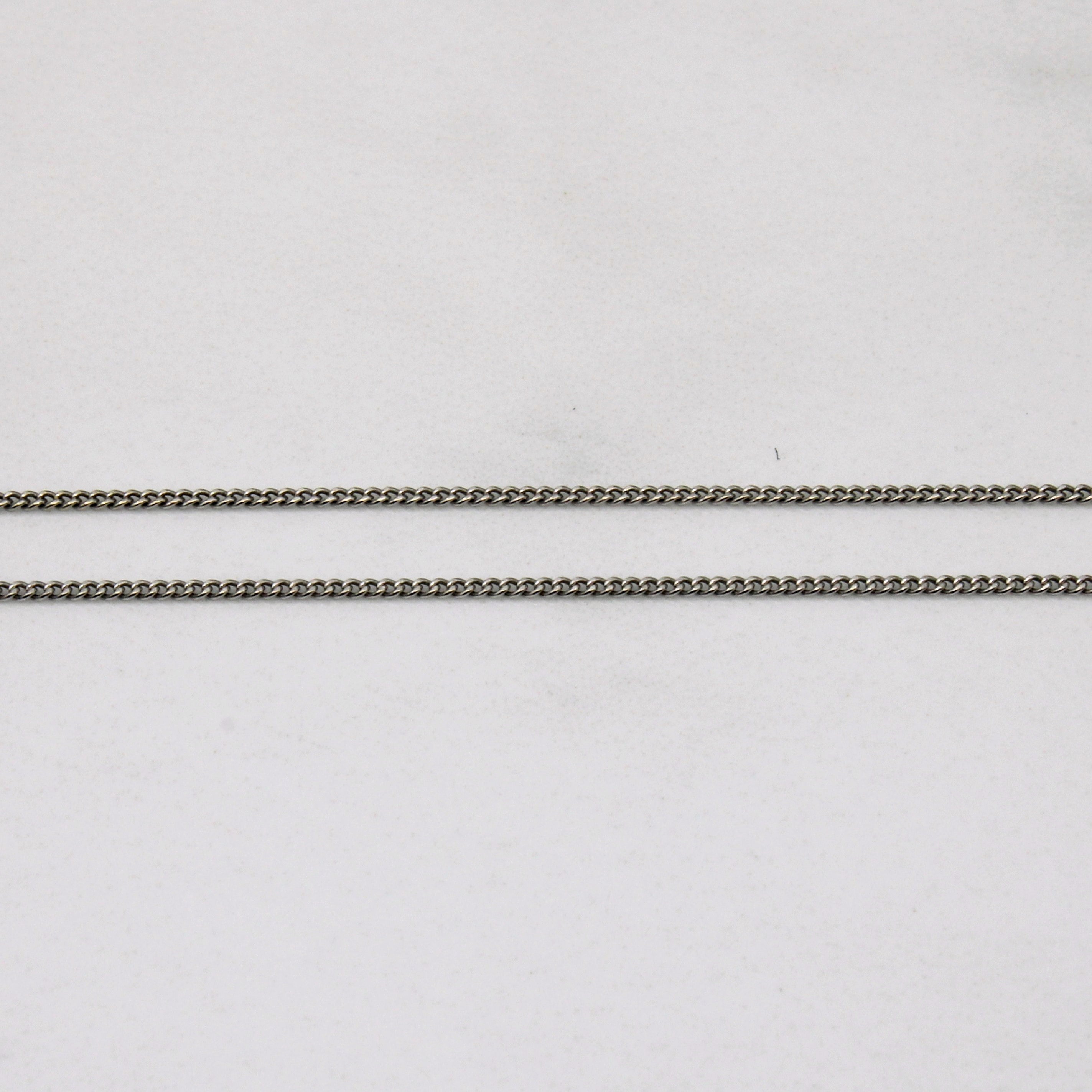 18k White Gold Curb Link | 16" |