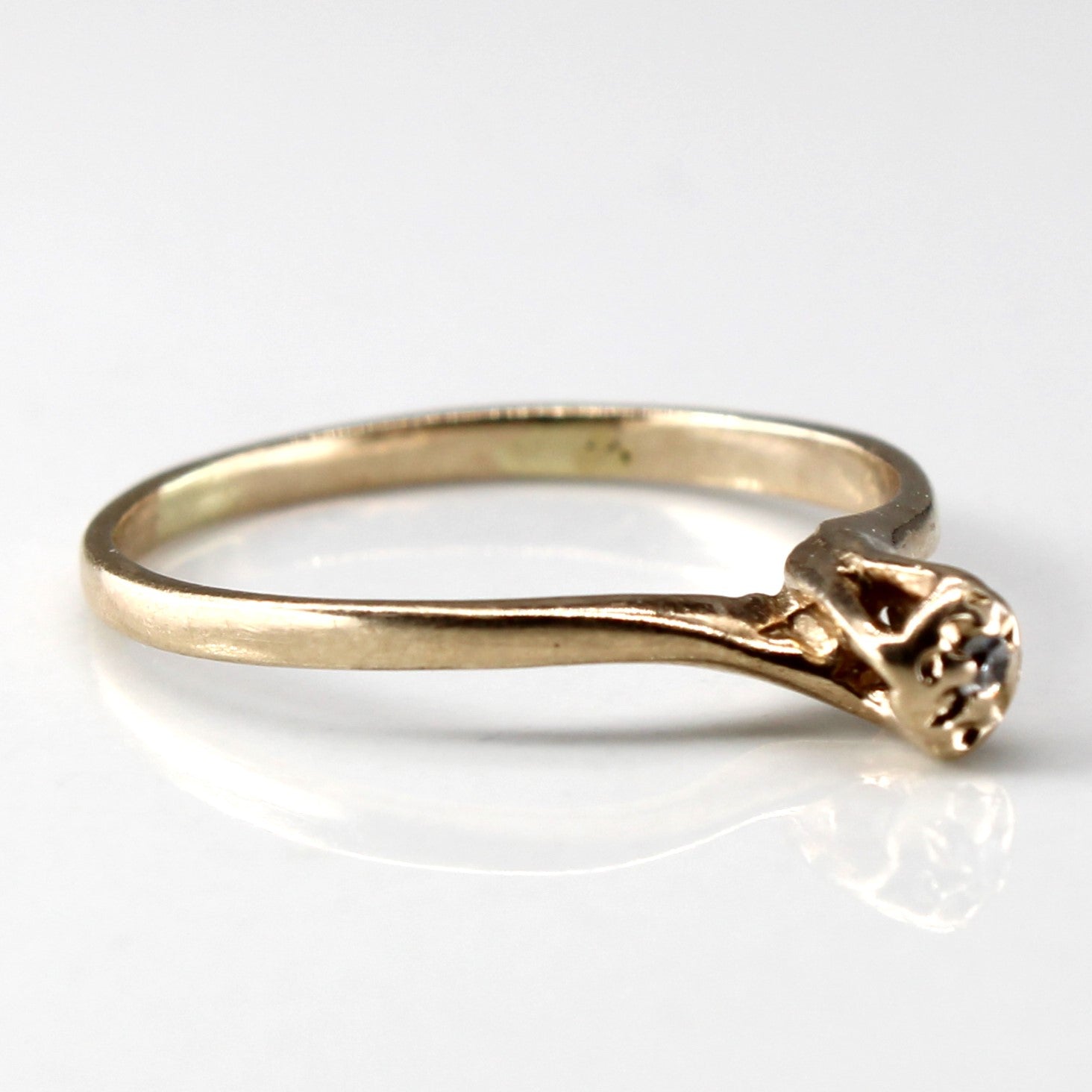 Diamond Petite Gold Ring | 0.01ct | SZ 4 |