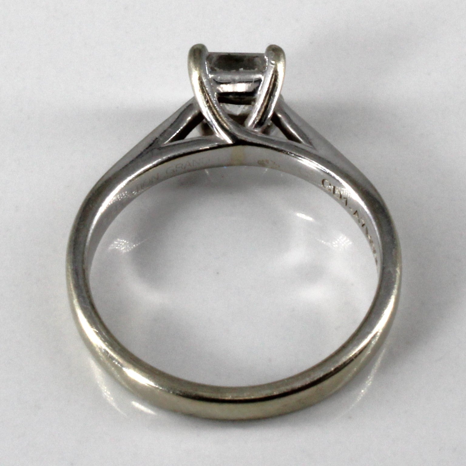 Solitaire Princess Canadian Diamond Engagement Ring | 0.71ct I1 E | SZ 6.5 |