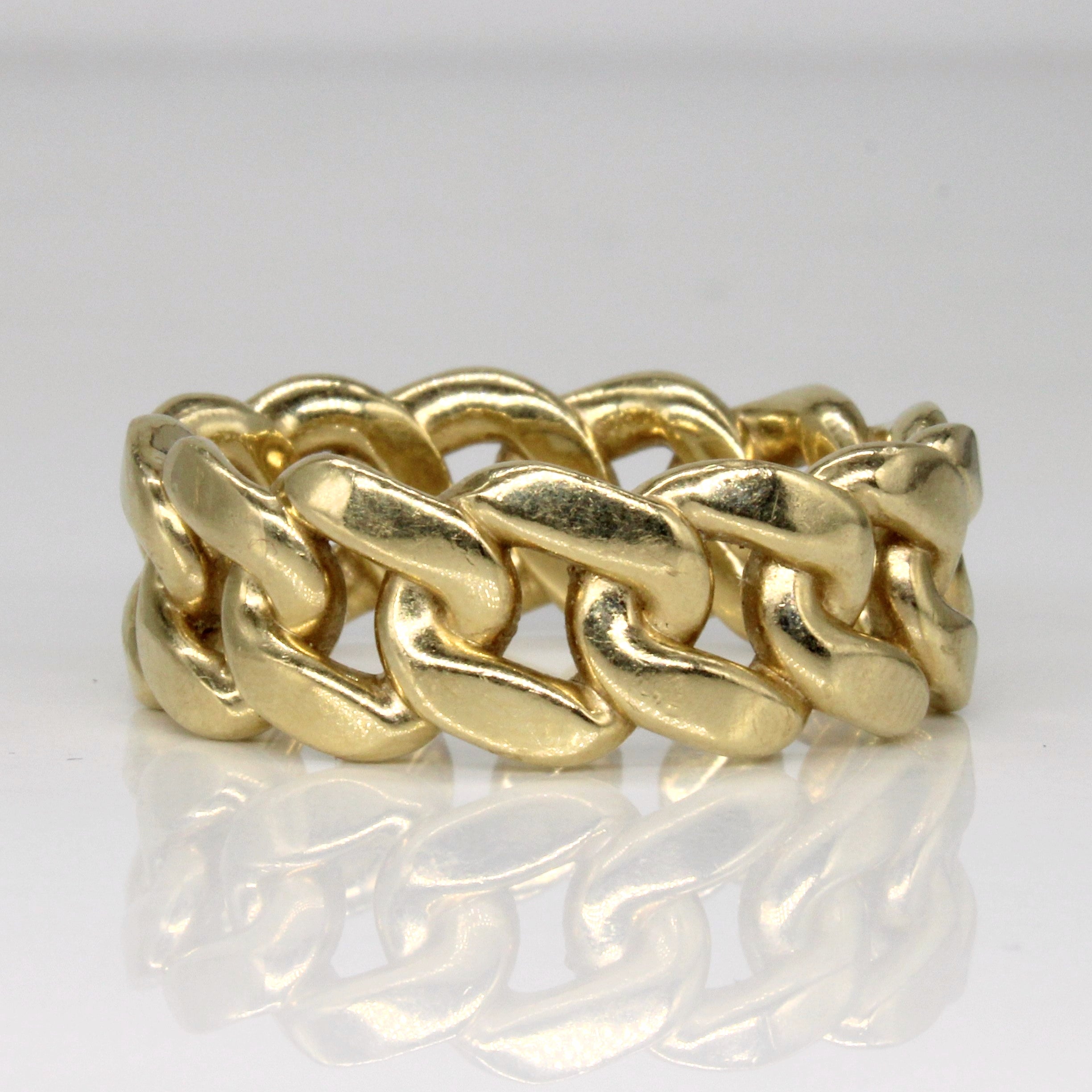 10k Yellow Gold Cuban Link Ring | SZ 13.5 |