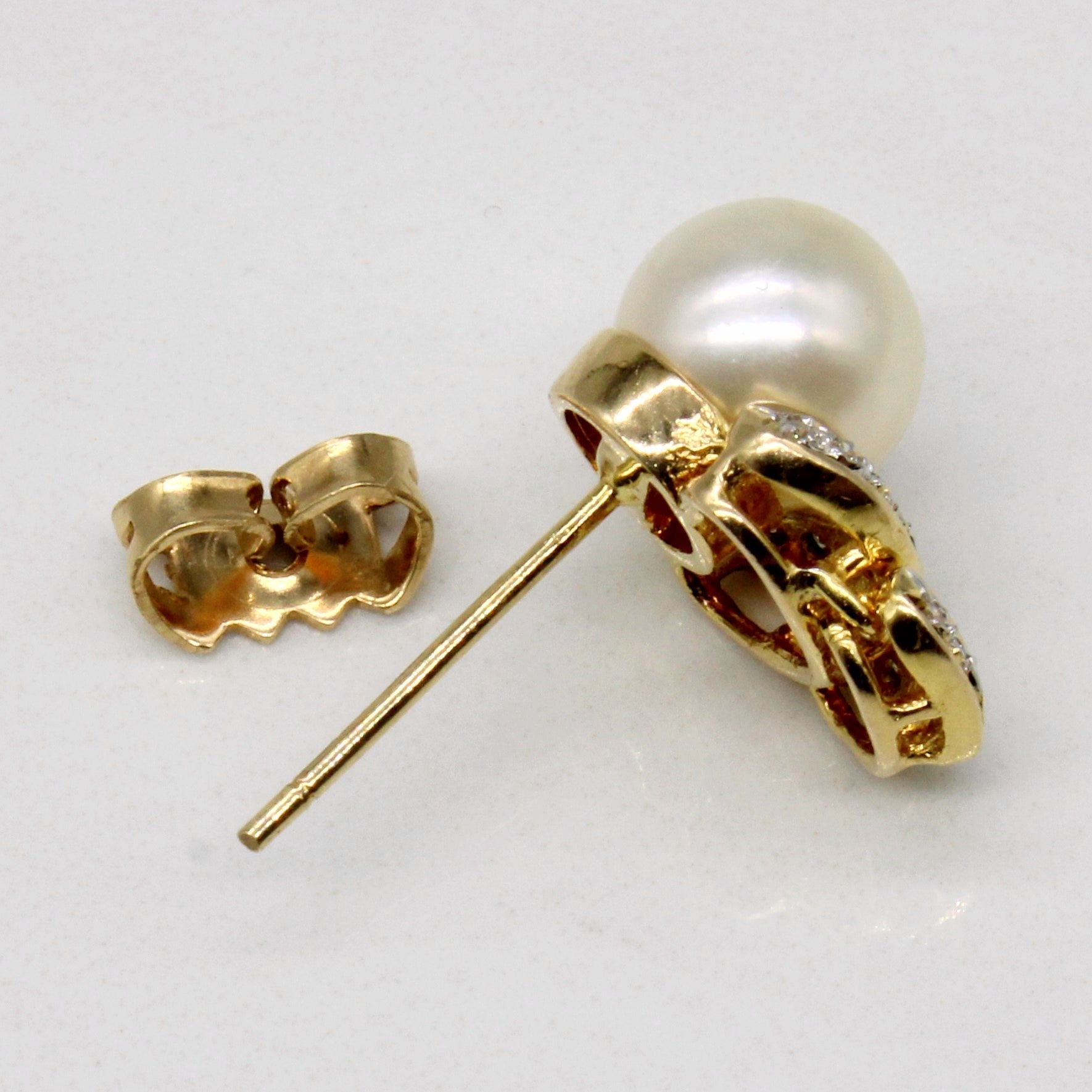 Pearl & Diamond Earrings | 0.12ctw |