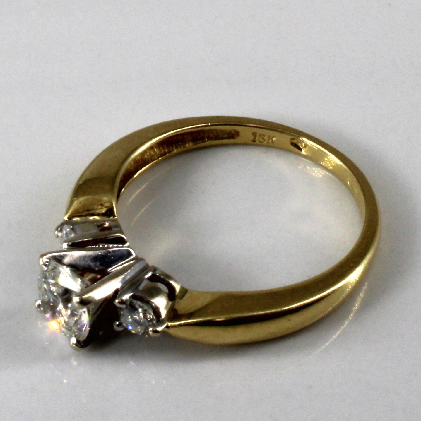 Bague de fiançailles trois diamants | 0,85 ct au total I2 H/I | Taille 6,5 |