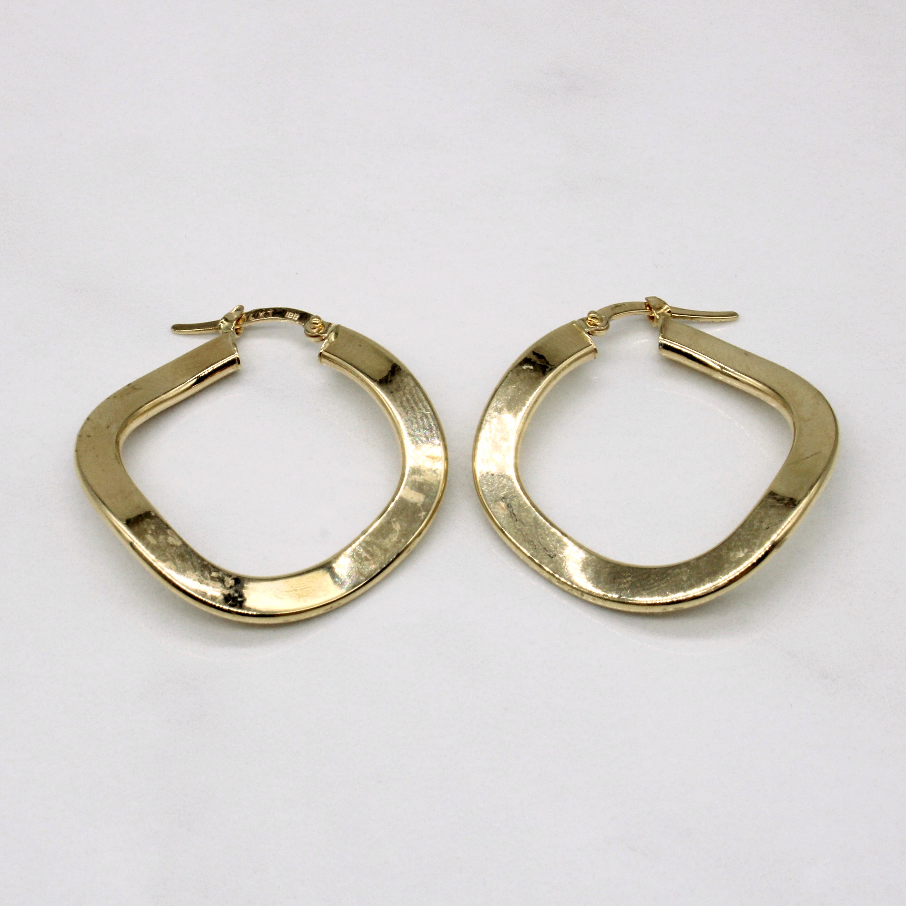 14k Yellow Gold Hoop Earrings