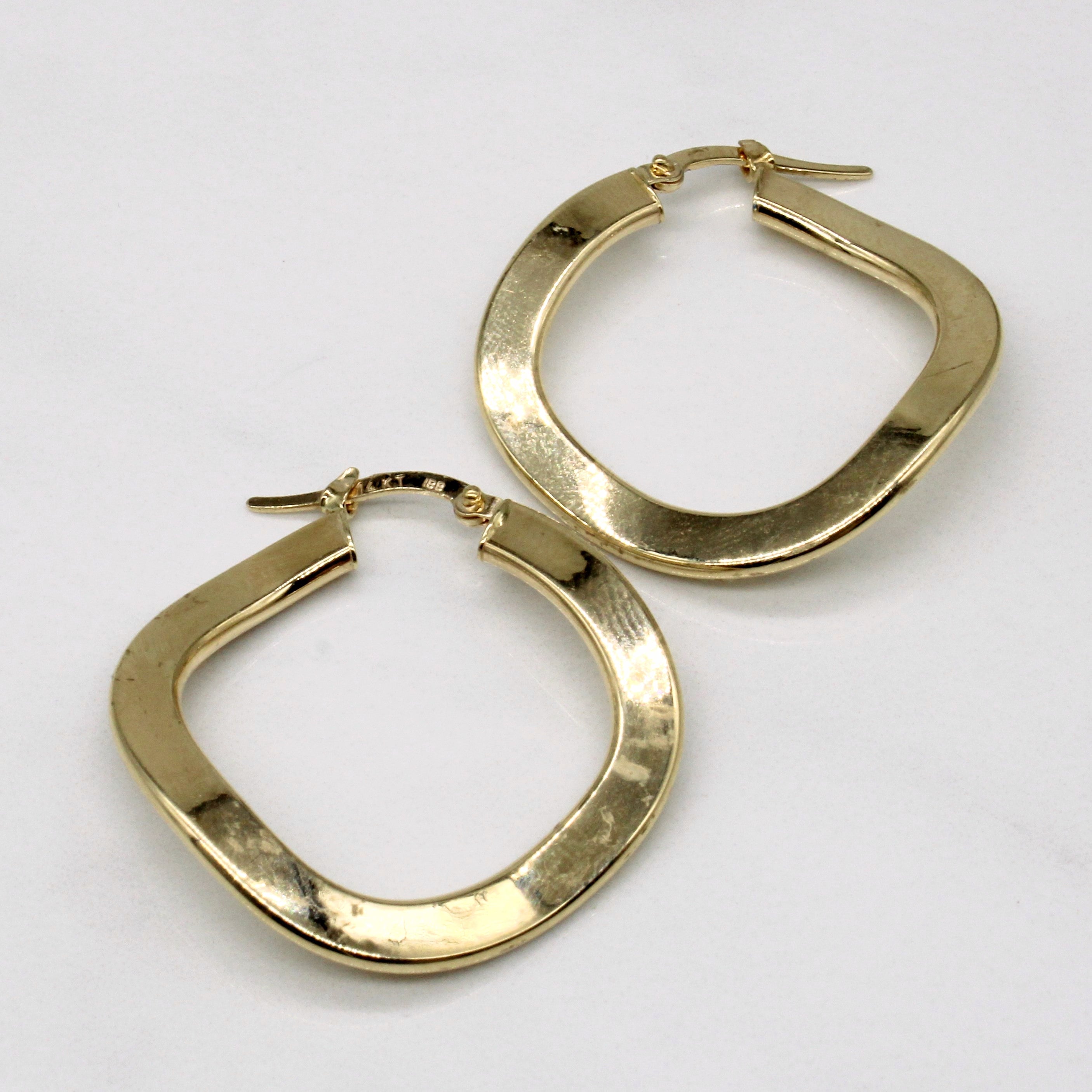 14k Yellow Gold Hoop Earrings