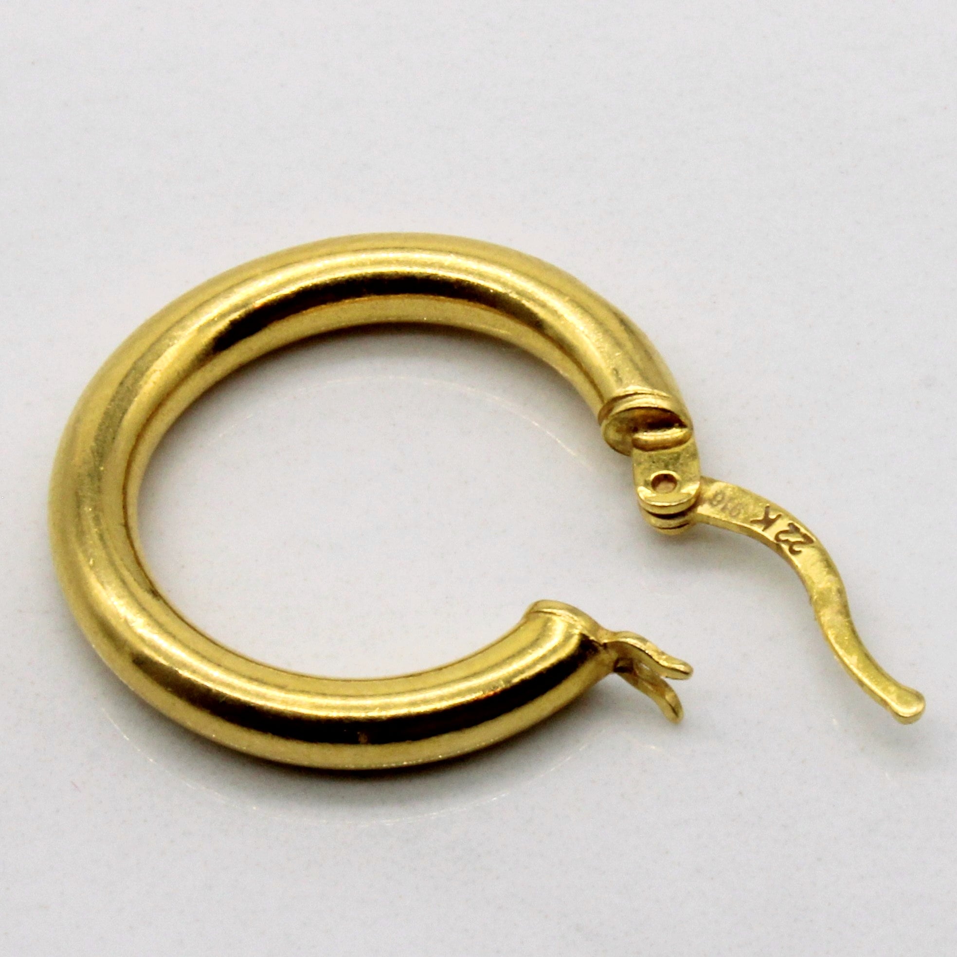 22k Yellow Gold Hoop Earrings