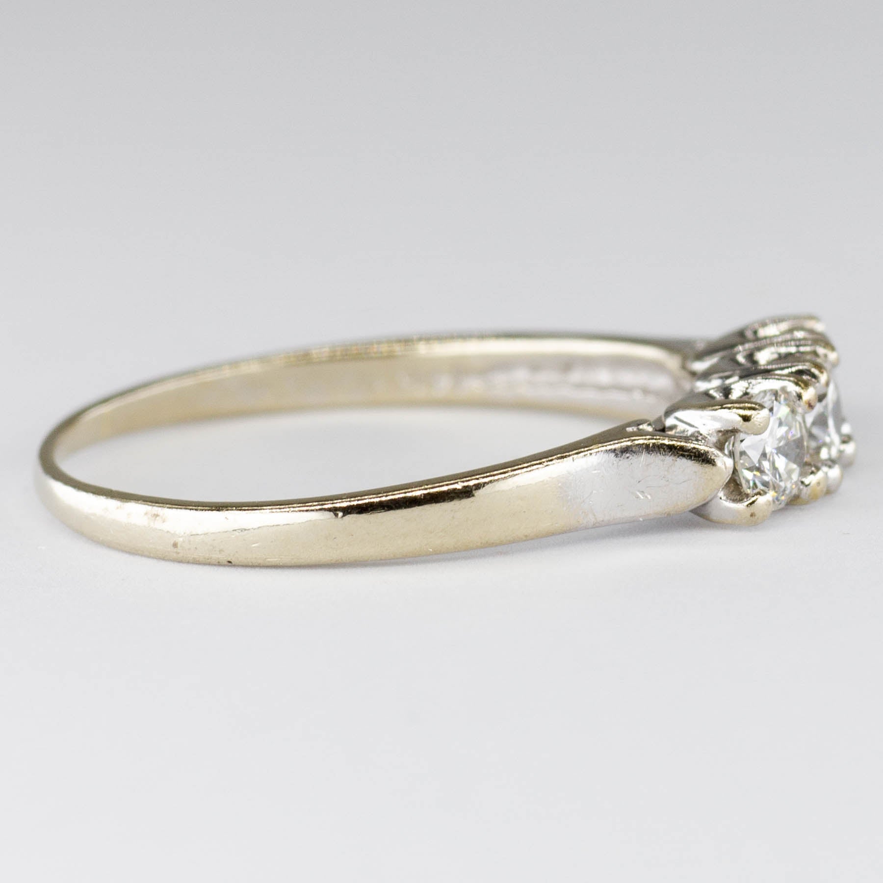 Three Stone Diamond Ring | 0.47ctw | SZ 7.75 |