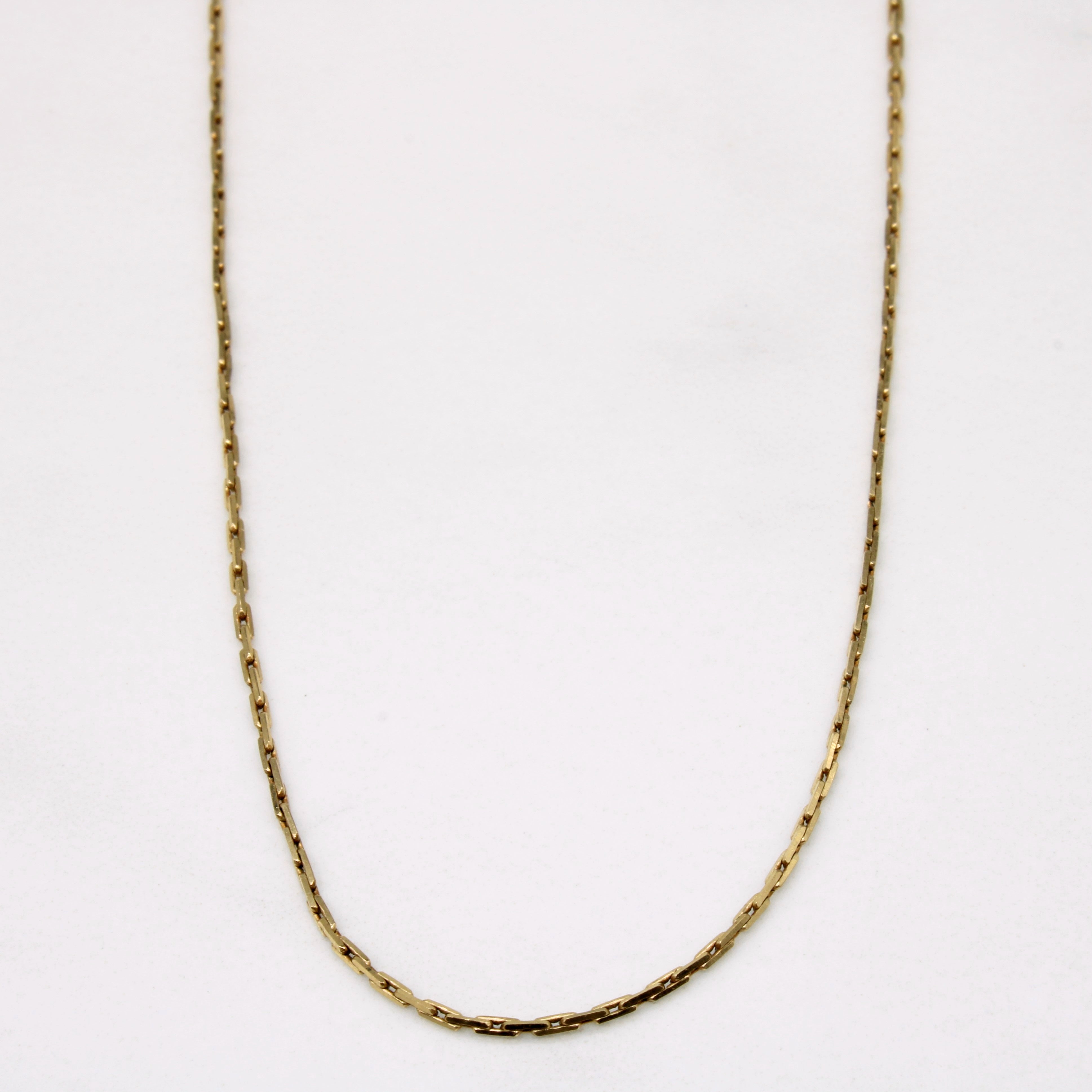 10k Yellow Gold Rectangle Link Chain | 18" |