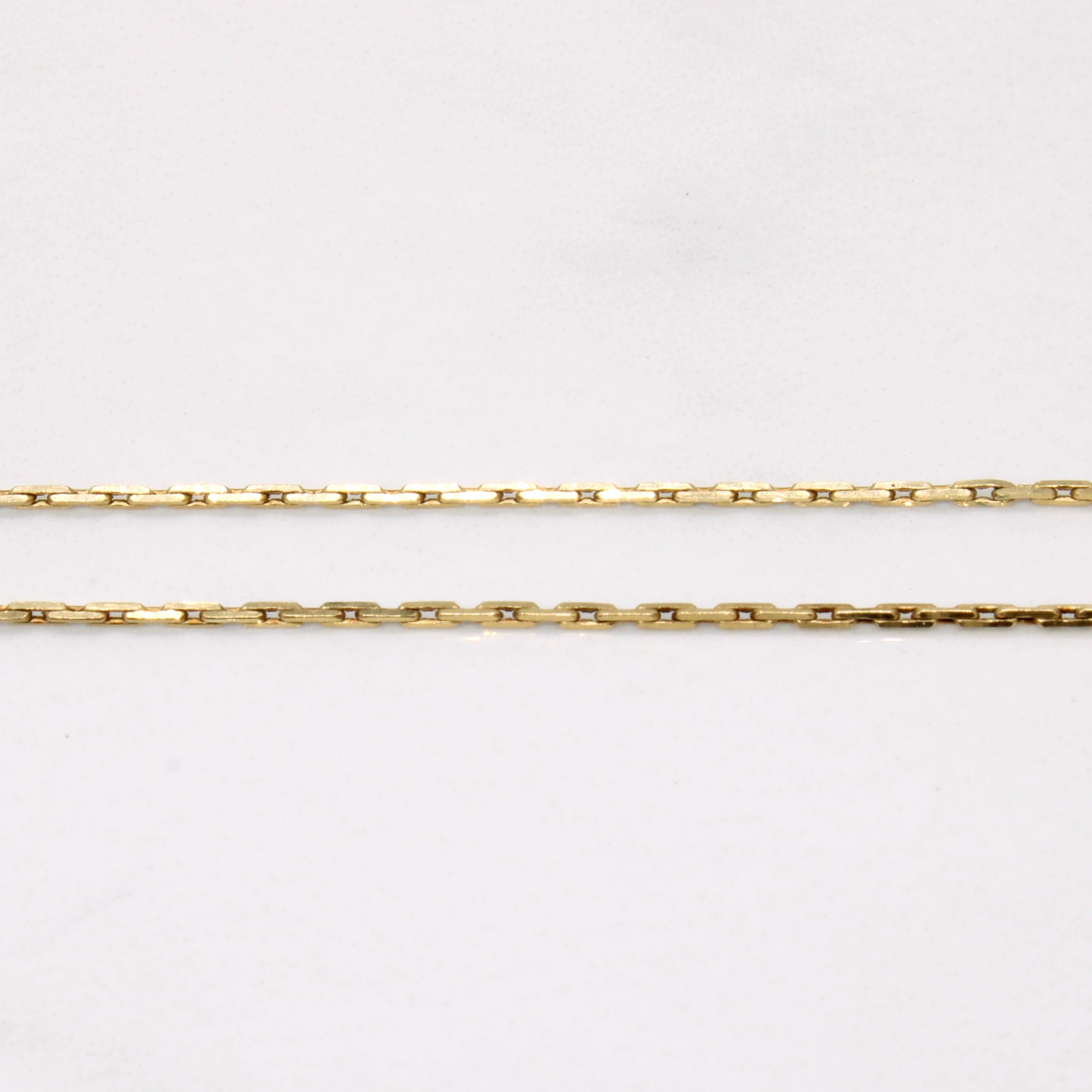 10k Yellow Gold Rectangle Link Chain | 18" |