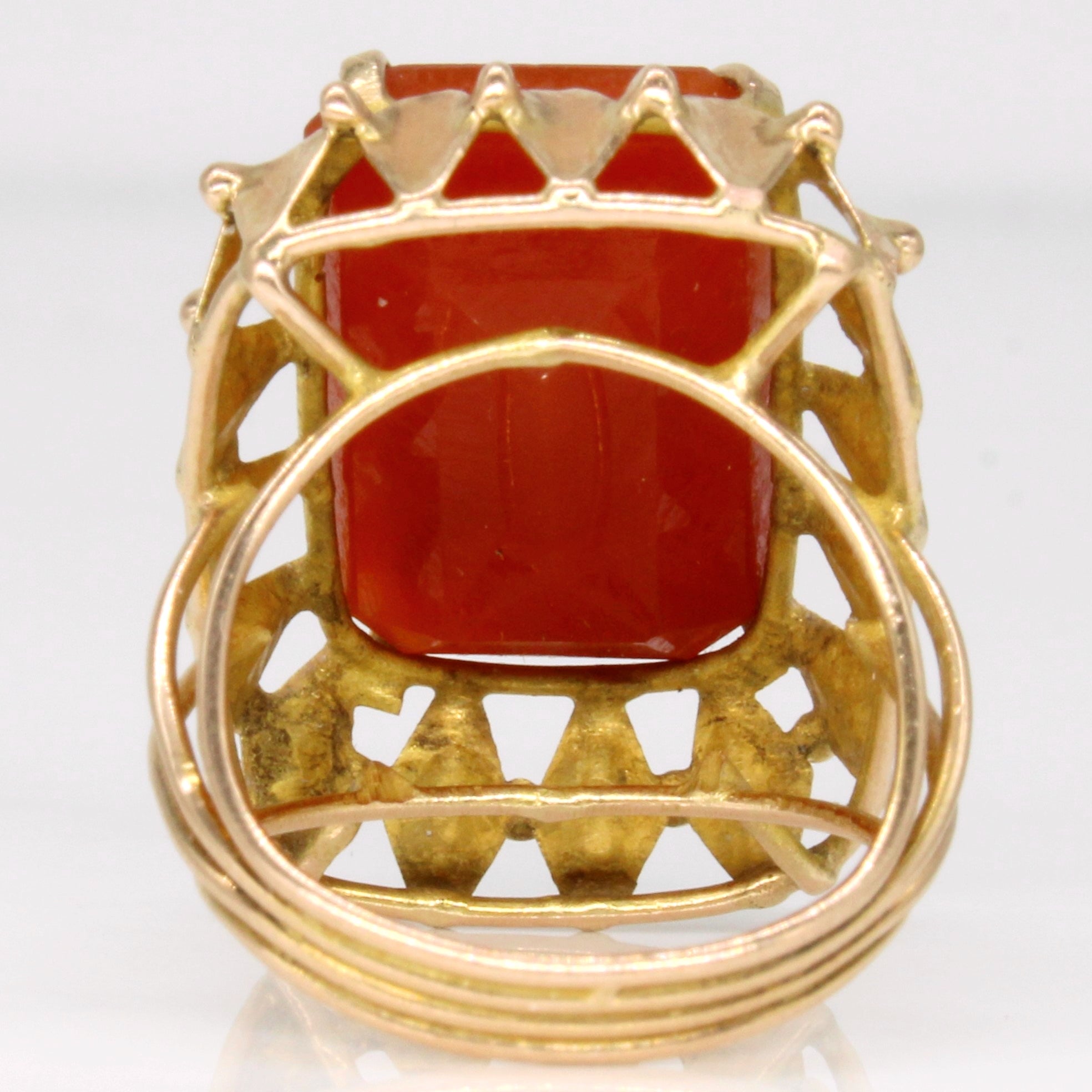 Bague cocktail en agate | 13,50 ct | Taille 6,75 |