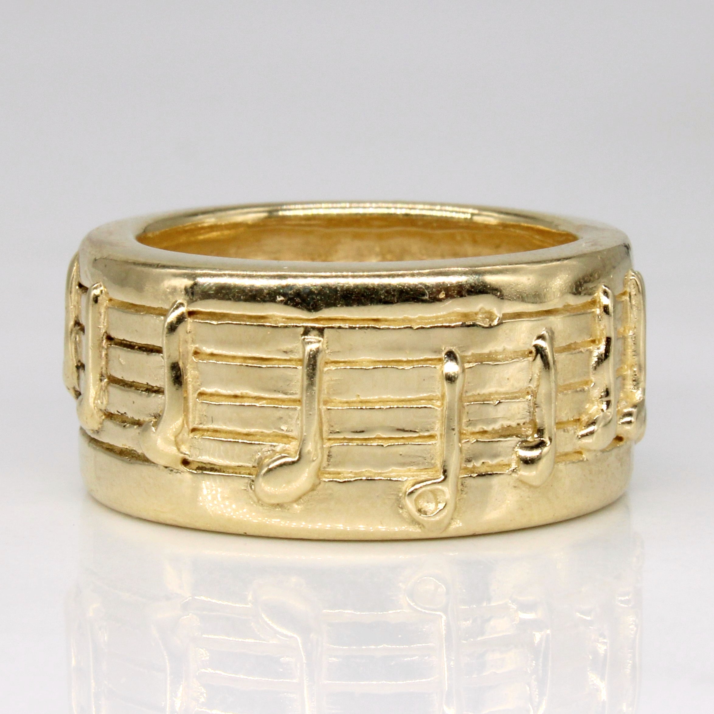 14k Yellow Gold Musical Note Ring | SZ 8 |