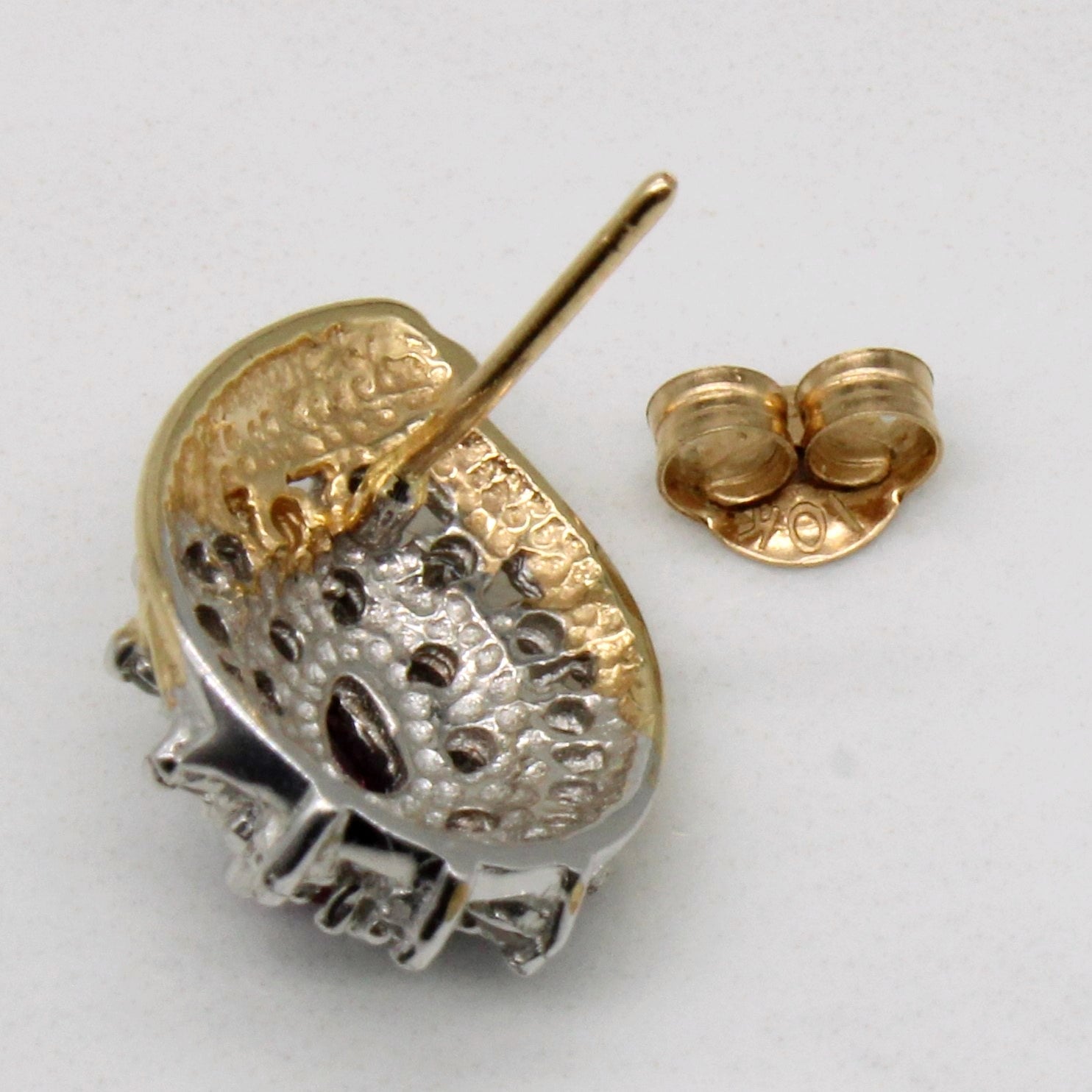 Diamond & Ruby Shield Earrings | 0.40ctw, 0.35ctw |