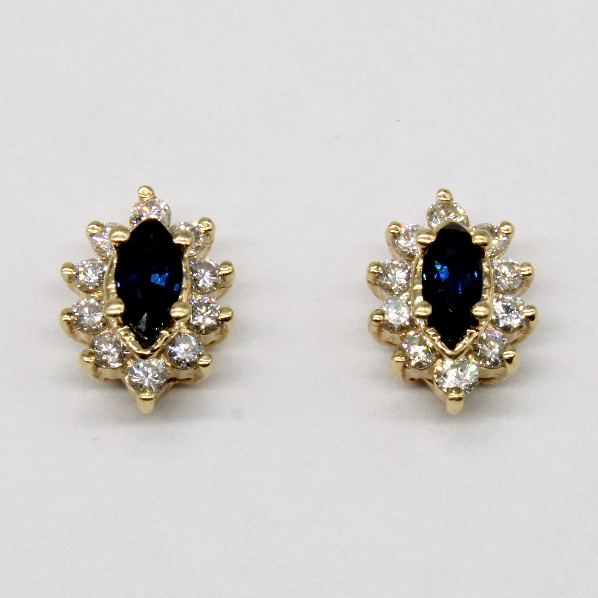 Sapphire & Diamond Earrings | 0.40ctw, 0.30ctw |