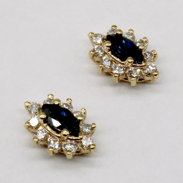 Sapphire & Diamond Earrings | 0.40ctw, 0.30ctw |
